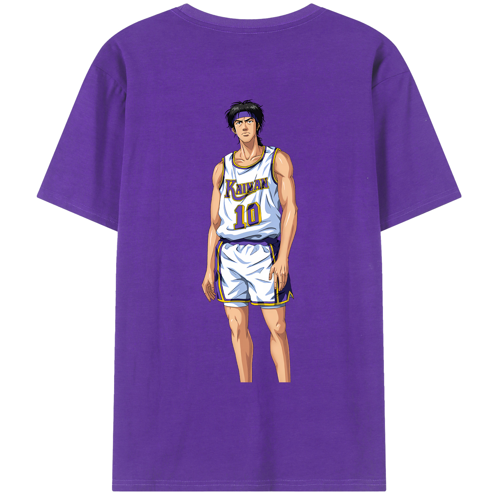 （画像用） SLAM DUNK／スラムダンク 綿100％ メンズ半袖Tシャツ（バックプリント） 通気性