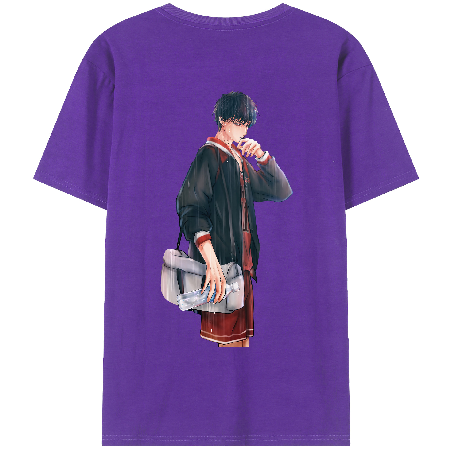 （画像用） SLAM DUNK／スラムダンク 綿100％ メンズ半袖Tシャツ（バックプリント） 通気性