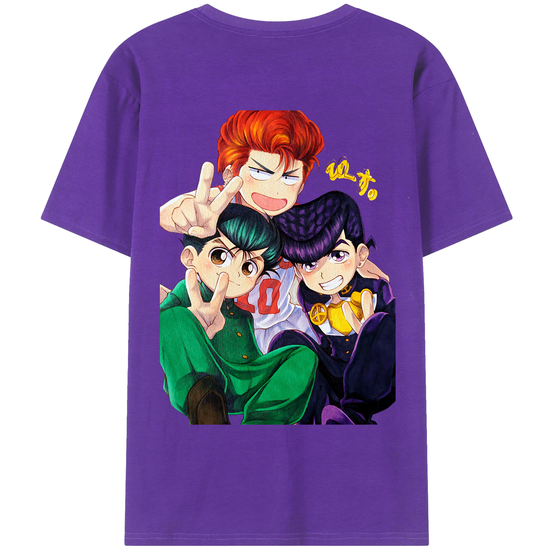 （画像用） SLAM DUNK／スラムダンク 綿100％ メンズ半袖Tシャツ（バックプリント） 通気性
