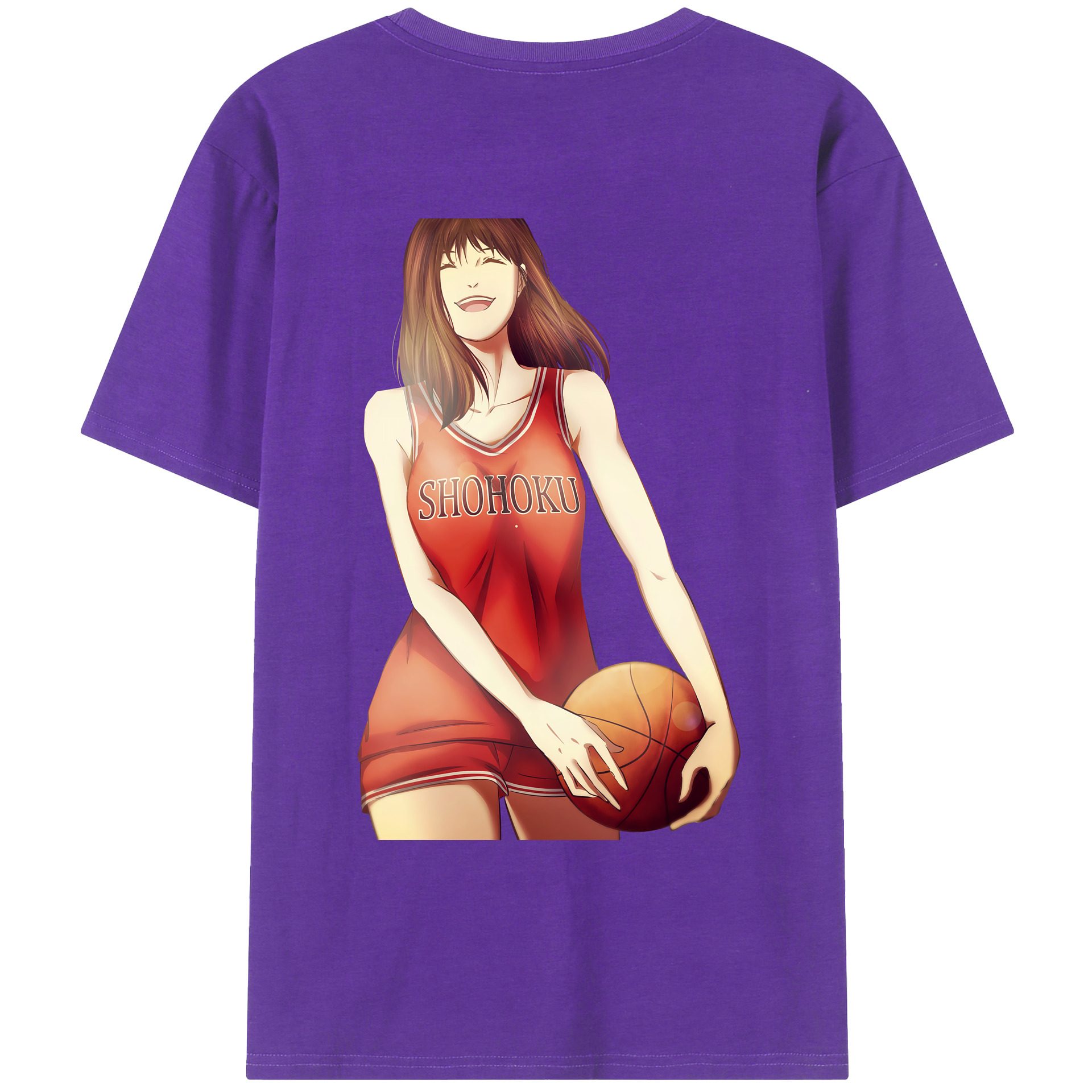（画像用） SLAM DUNK／スラムダンク 綿100％ メンズ半袖Tシャツ（バックプリント） 通気性