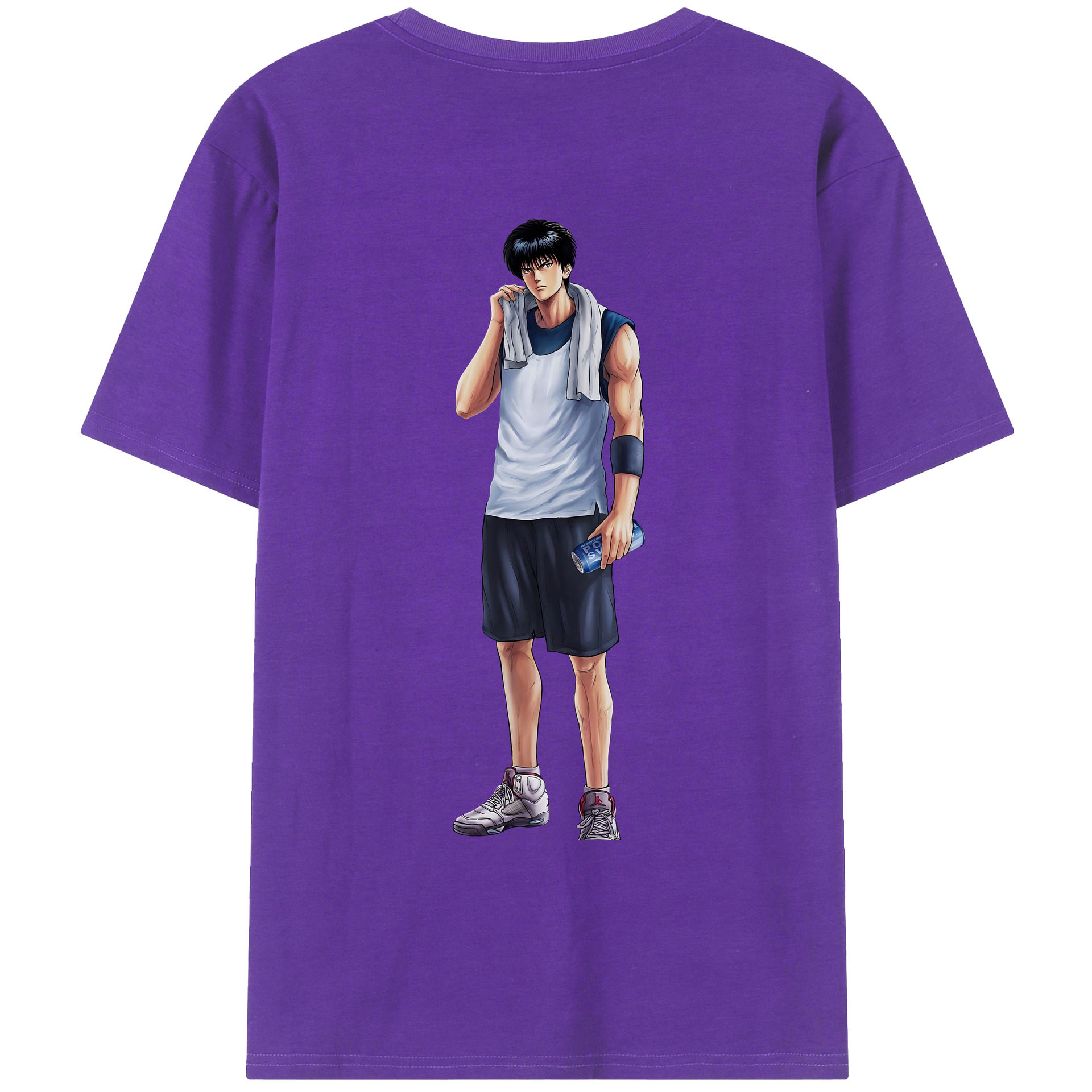 （画像用） SLAM DUNK／スラムダンク 綿100％ メンズ半袖Tシャツ（バックプリント） 通気性