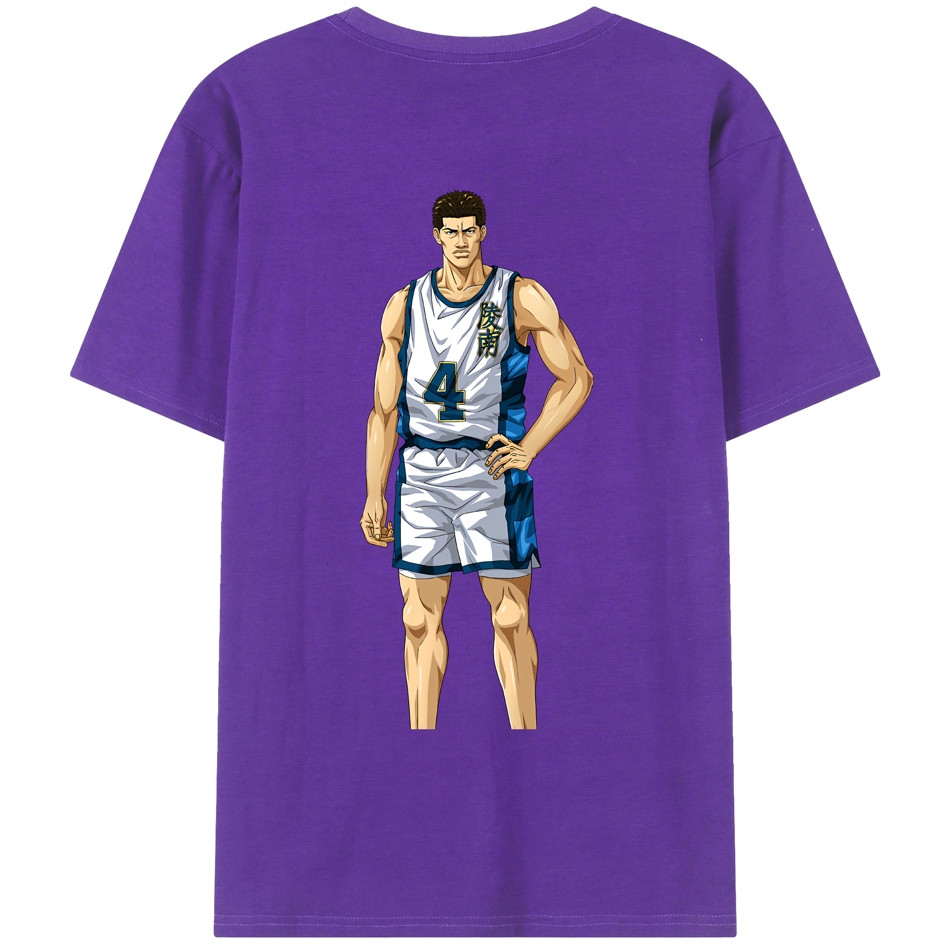 （画像用） SLAM DUNK／スラムダンク 綿100％ メンズ半袖Tシャツ（バックプリント） 通気性