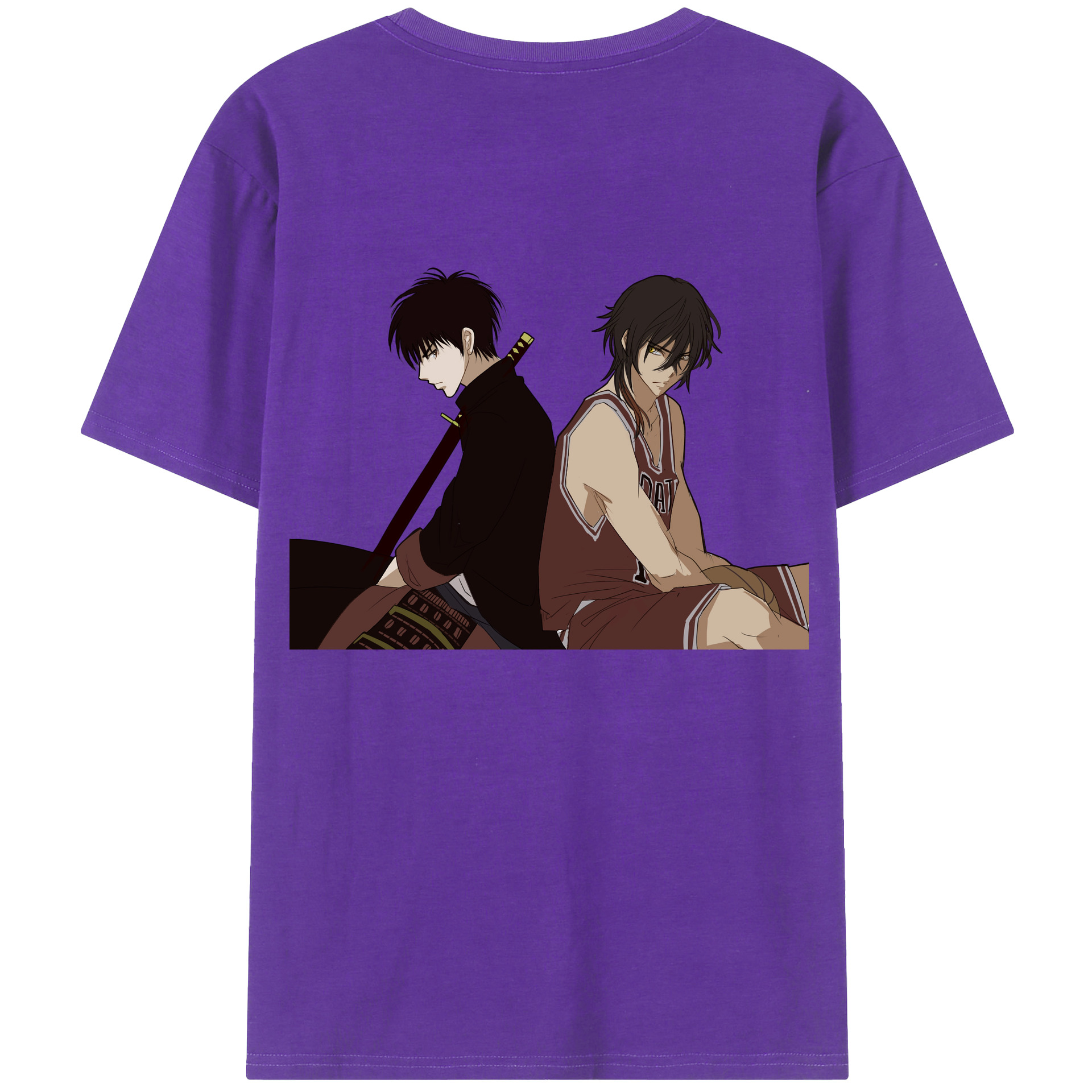 （画像用） SLAM DUNK／スラムダンク 綿100％ メンズ半袖Tシャツ（バックプリント） 通気性