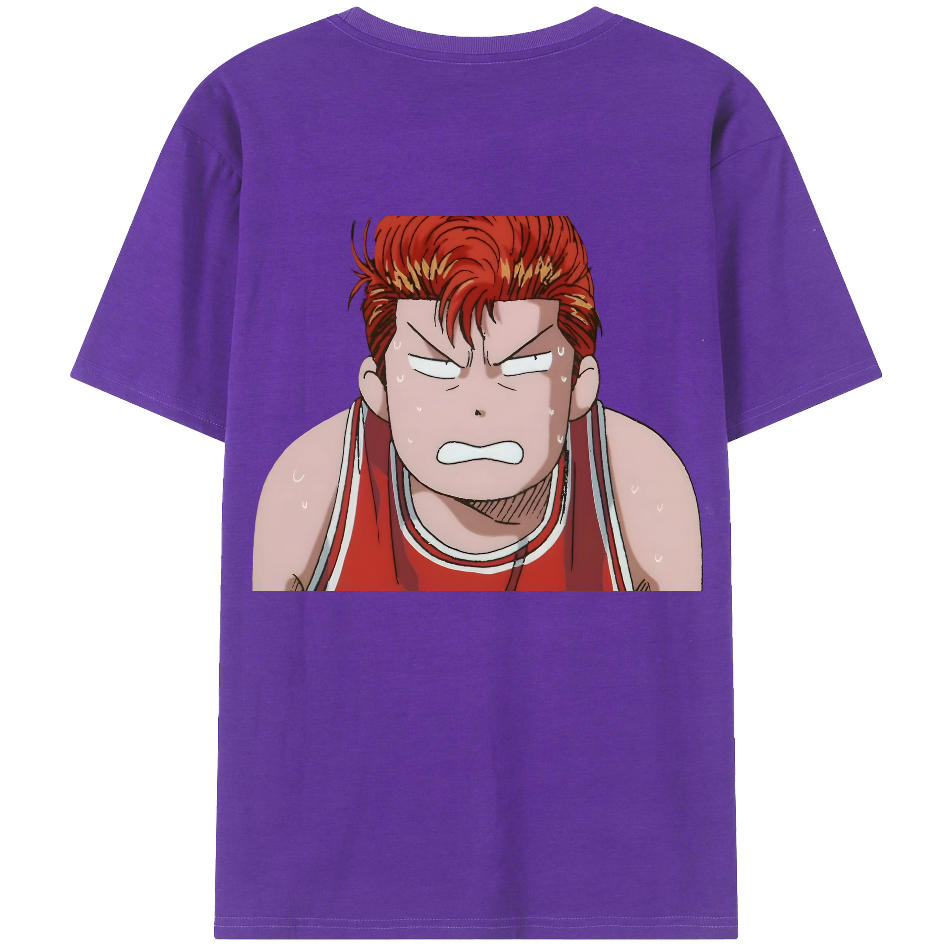 （画像用） SLAM DUNK／スラムダンク 綿100％ メンズ半袖Tシャツ（バックプリント） 通気性