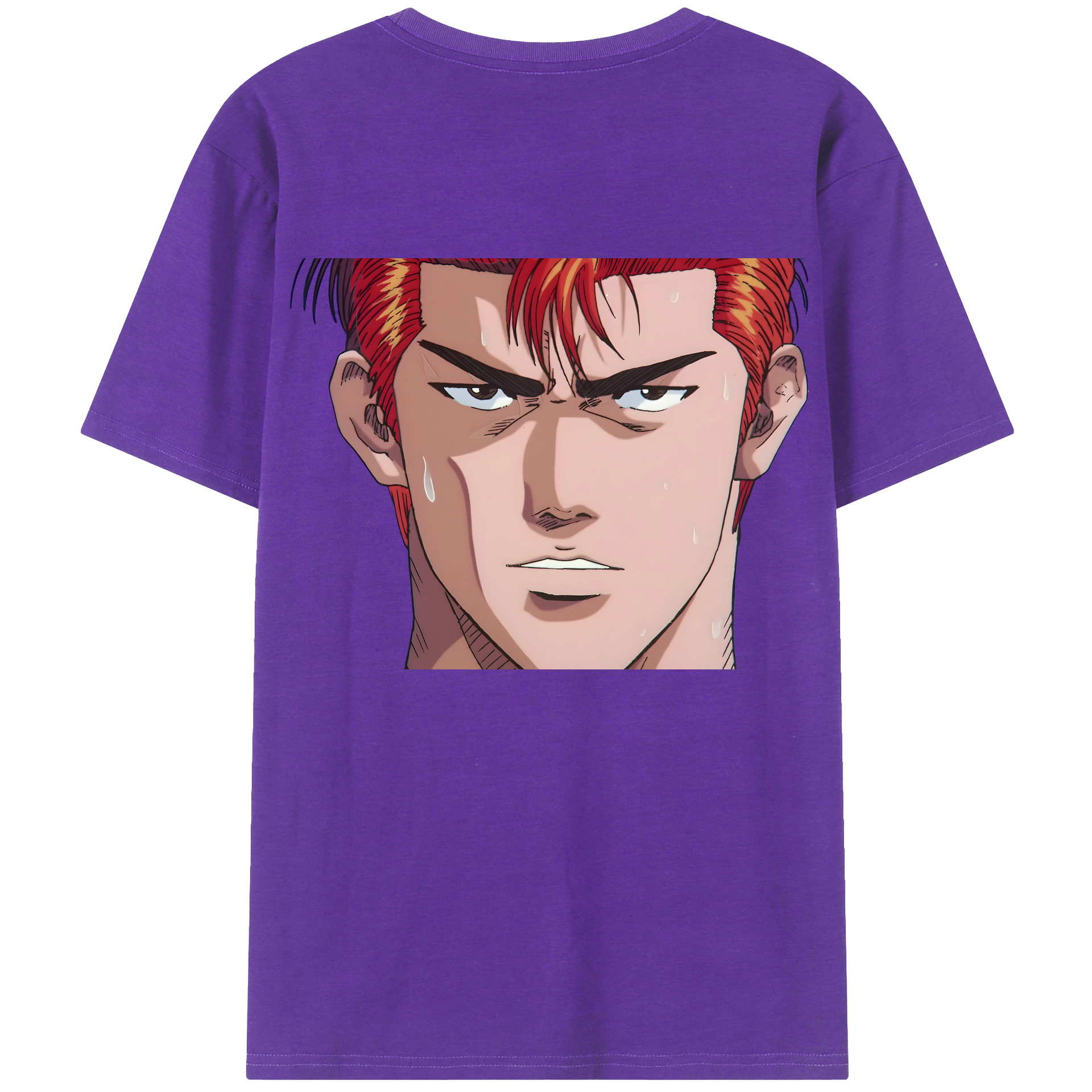 （画像用） SLAM DUNK／スラムダンク 綿100％ メンズ半袖Tシャツ（バックプリント） 通気性