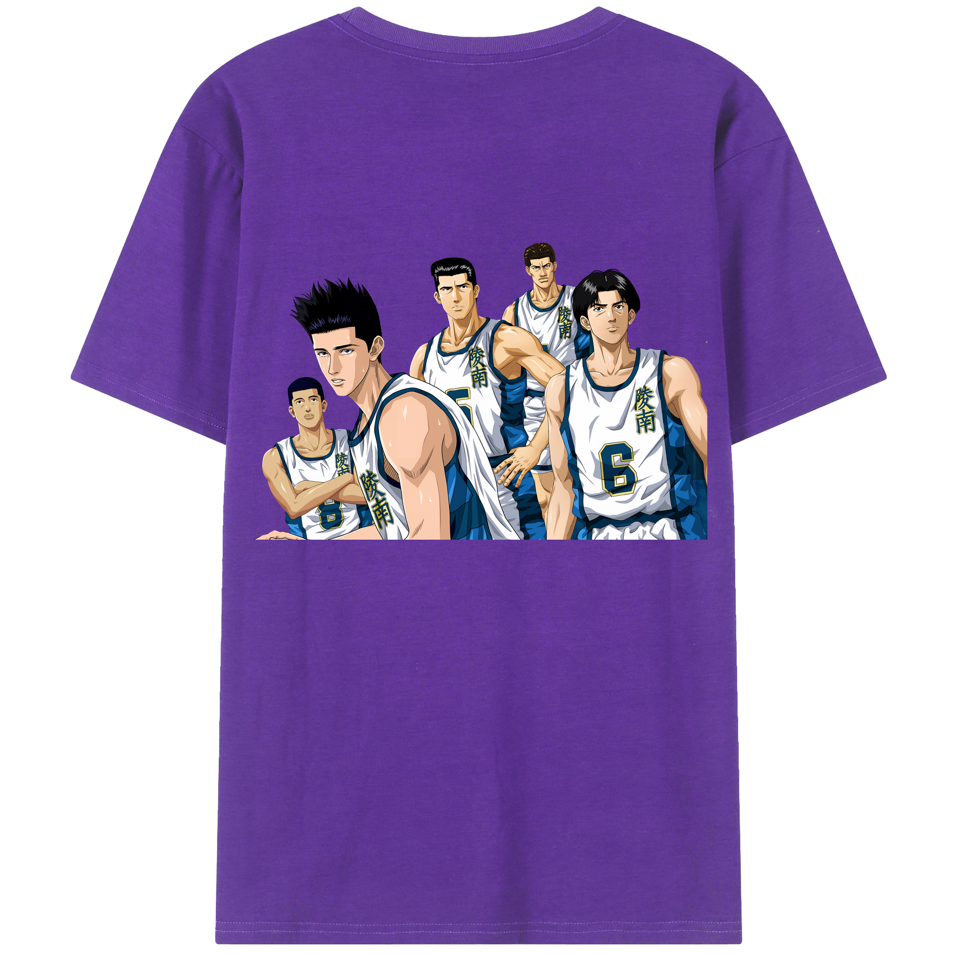（画像用） SLAM DUNK／スラムダンク 綿100％ メンズ半袖Tシャツ（バックプリント） 通気性