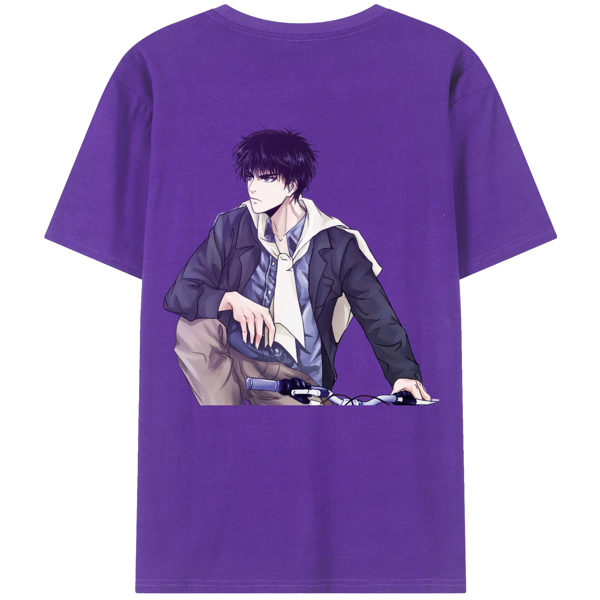 （画像用） SLAM DUNK／スラムダンク 綿100％ メンズ半袖Tシャツ（バックプリント） 通気性
