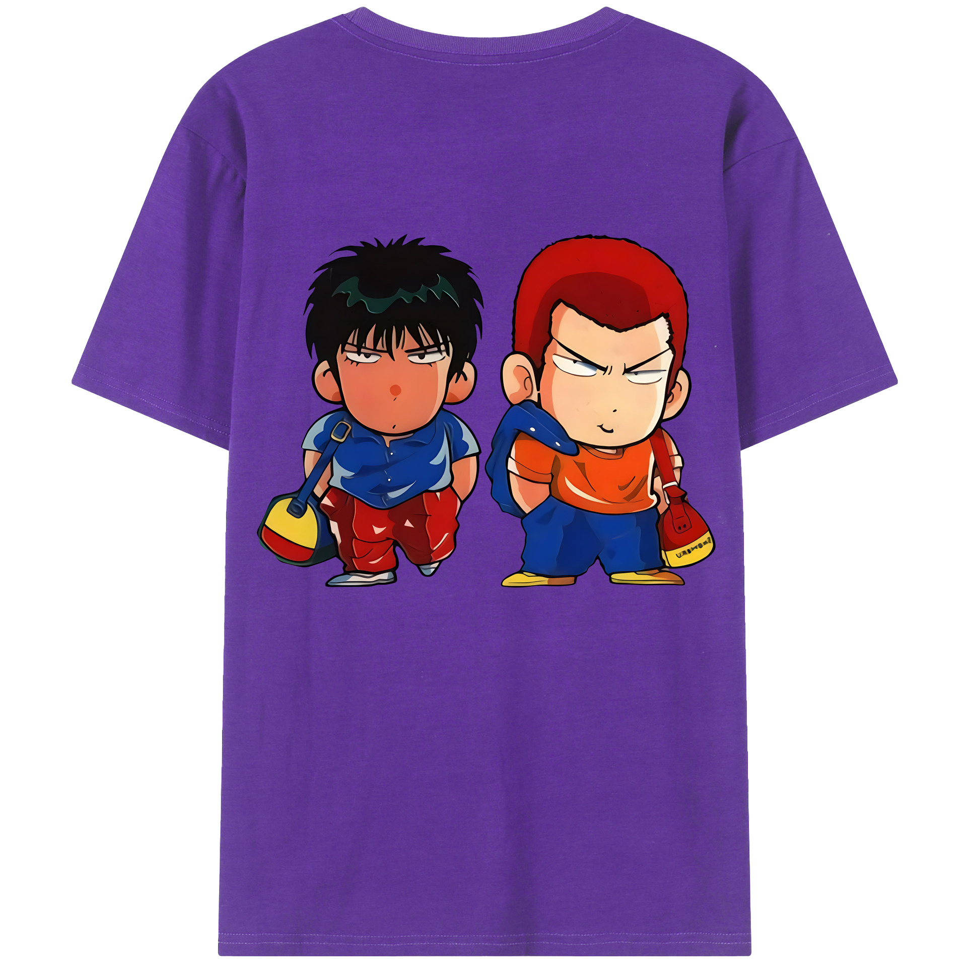 （画像用） SLAM DUNK／スラムダンク 綿100％ メンズ半袖Tシャツ（バックプリント） 通気性