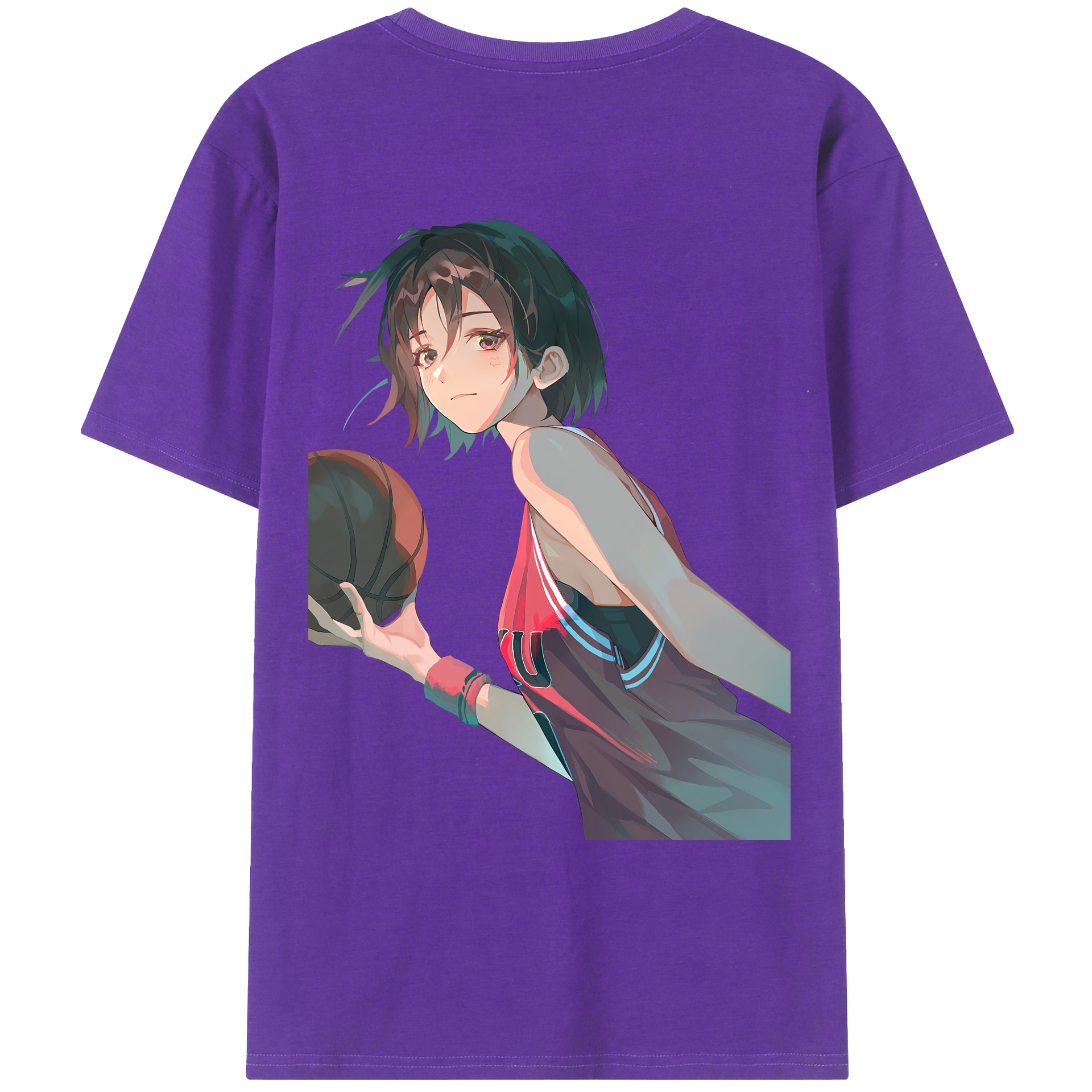 （画像用） SLAM DUNK／スラムダンク 綿100％ メンズ半袖Tシャツ（バックプリント） 通気性