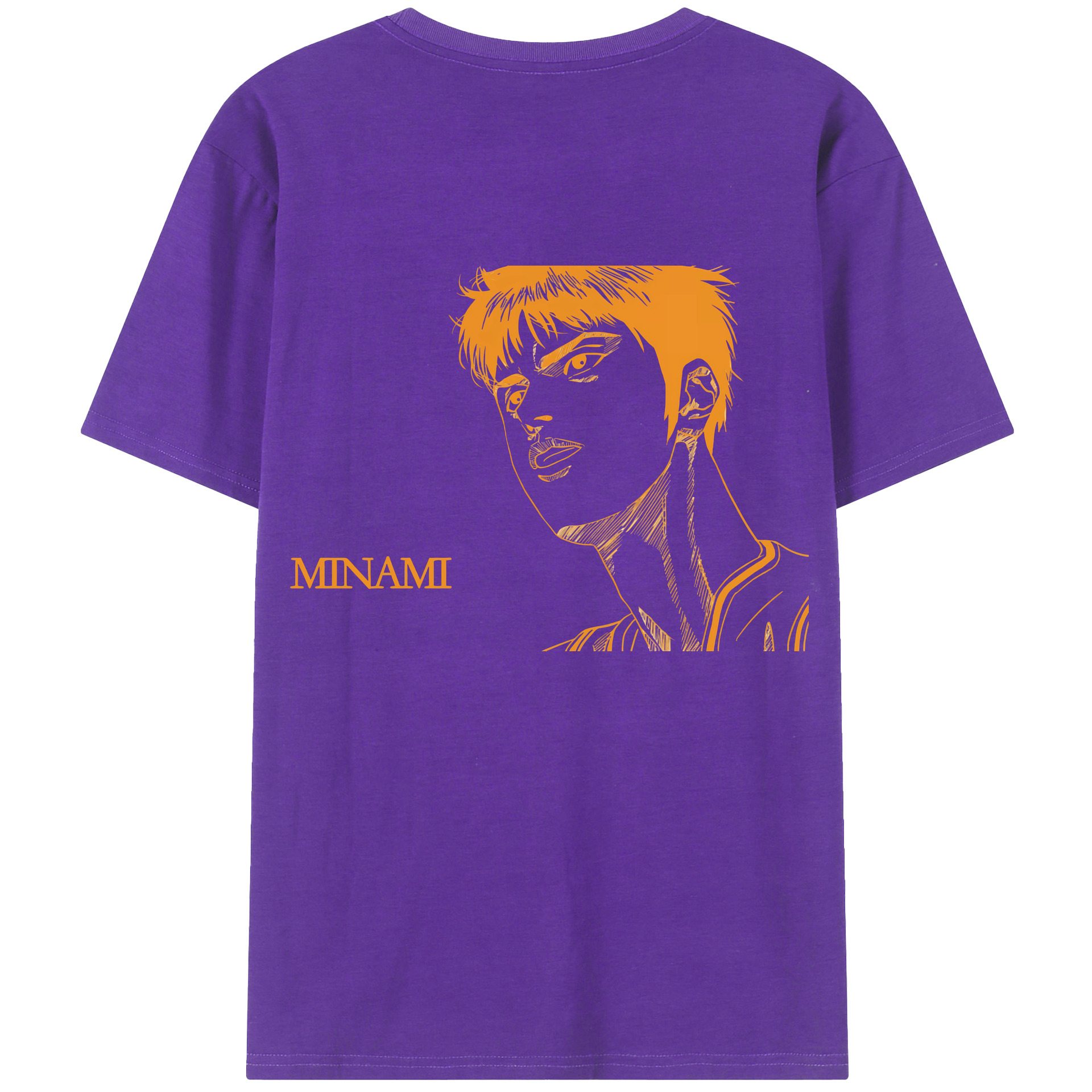 （画像用） SLAM DUNK／スラムダンク 綿100％ メンズ半袖Tシャツ（バックプリント） 通気性