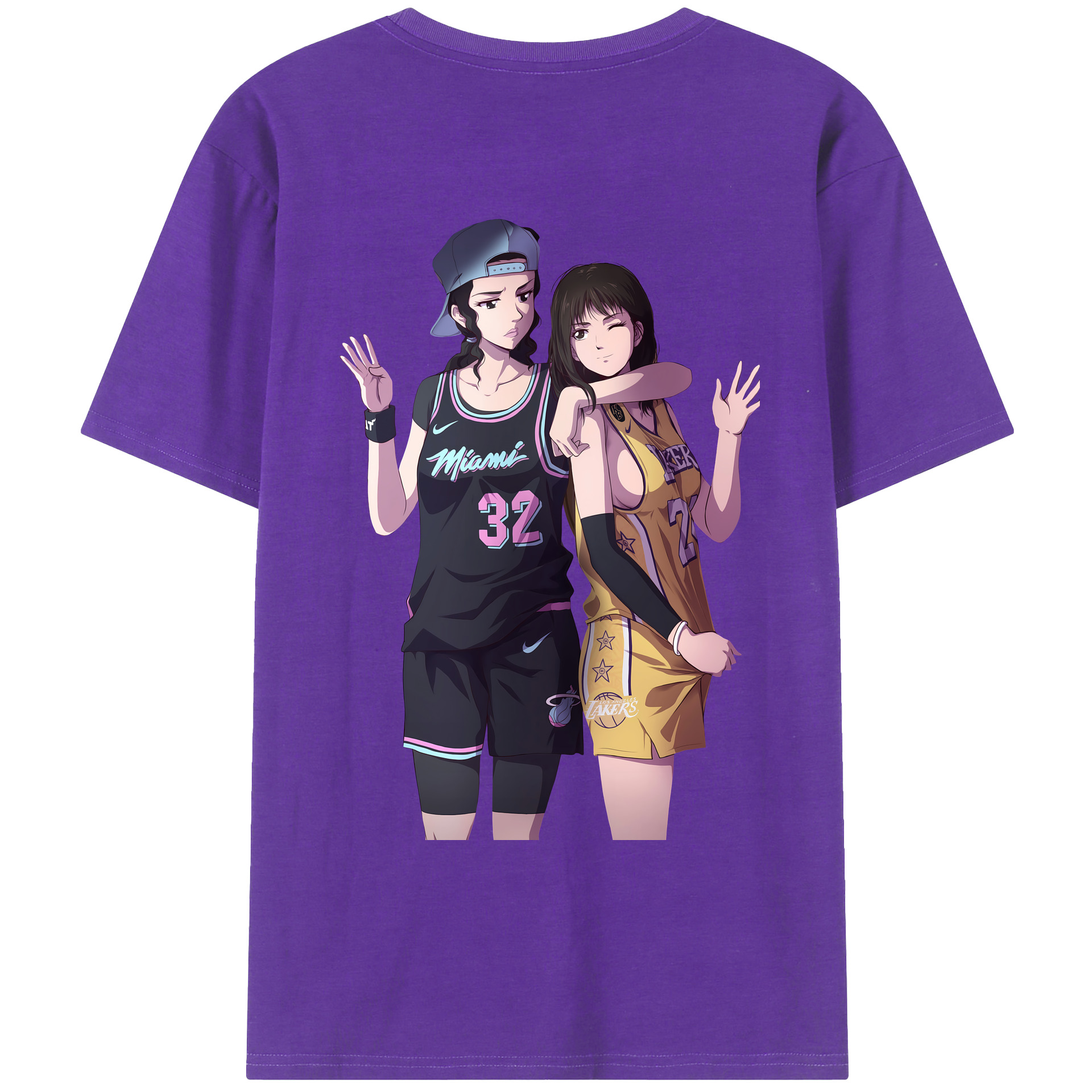 （画像用） SLAM DUNK／スラムダンク 綿100％ メンズ半袖Tシャツ（バックプリント） 通気性