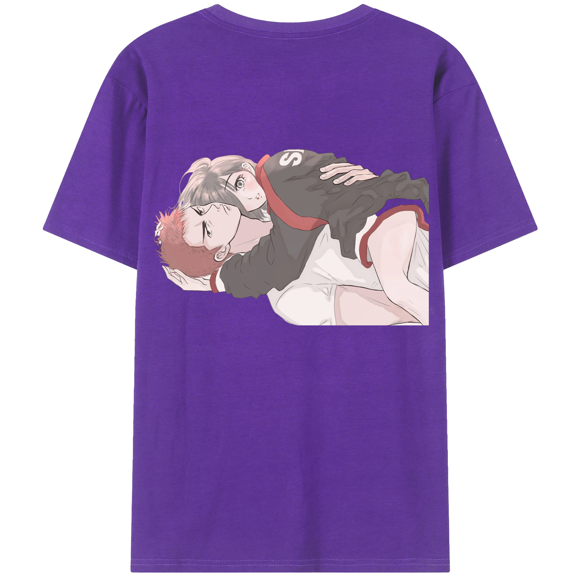 （画像用） SLAM DUNK／スラムダンク 綿100％ メンズ半袖Tシャツ（バックプリント） 通気性