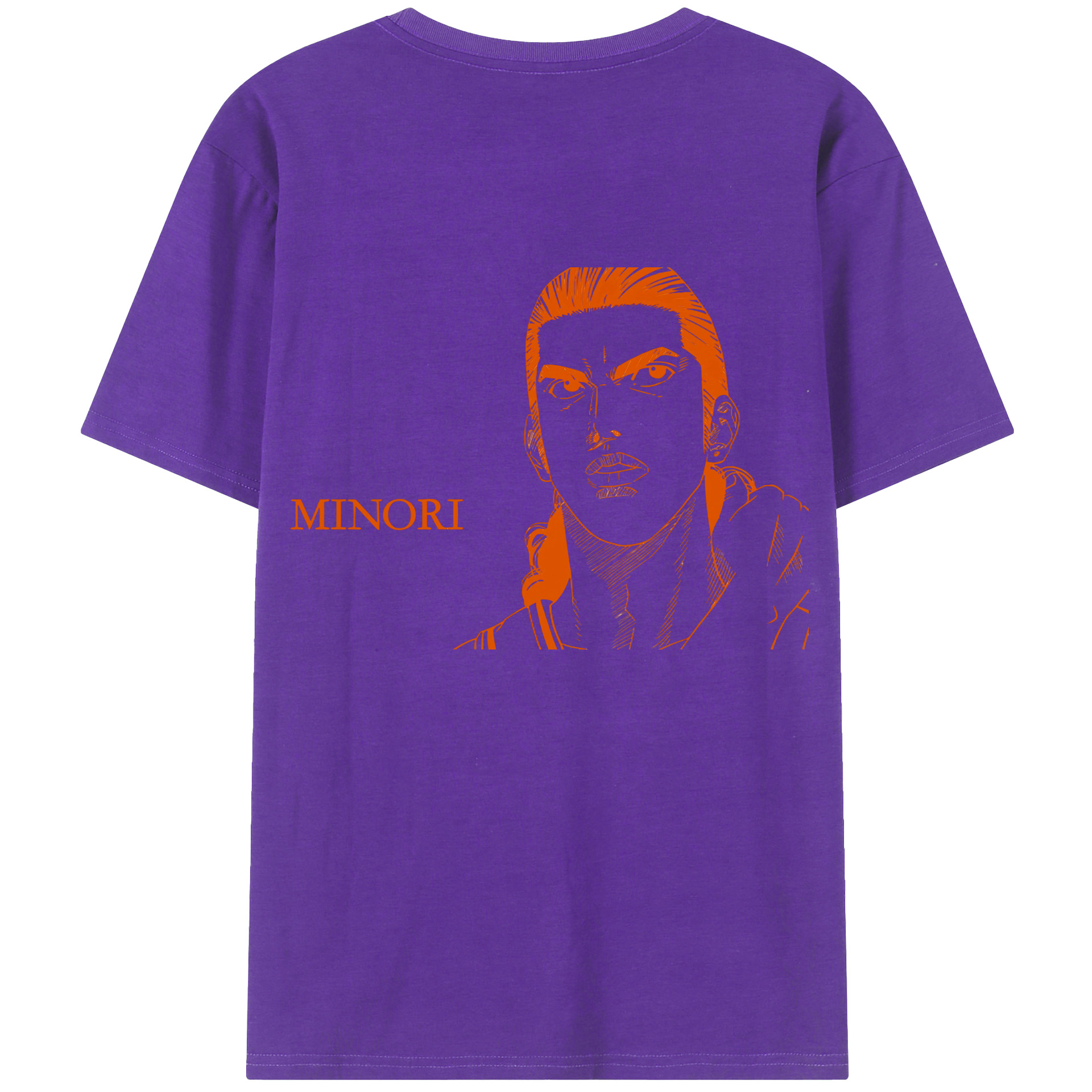 （画像用） SLAM DUNK／スラムダンク 綿100％ メンズ半袖Tシャツ（バックプリント） 通気性