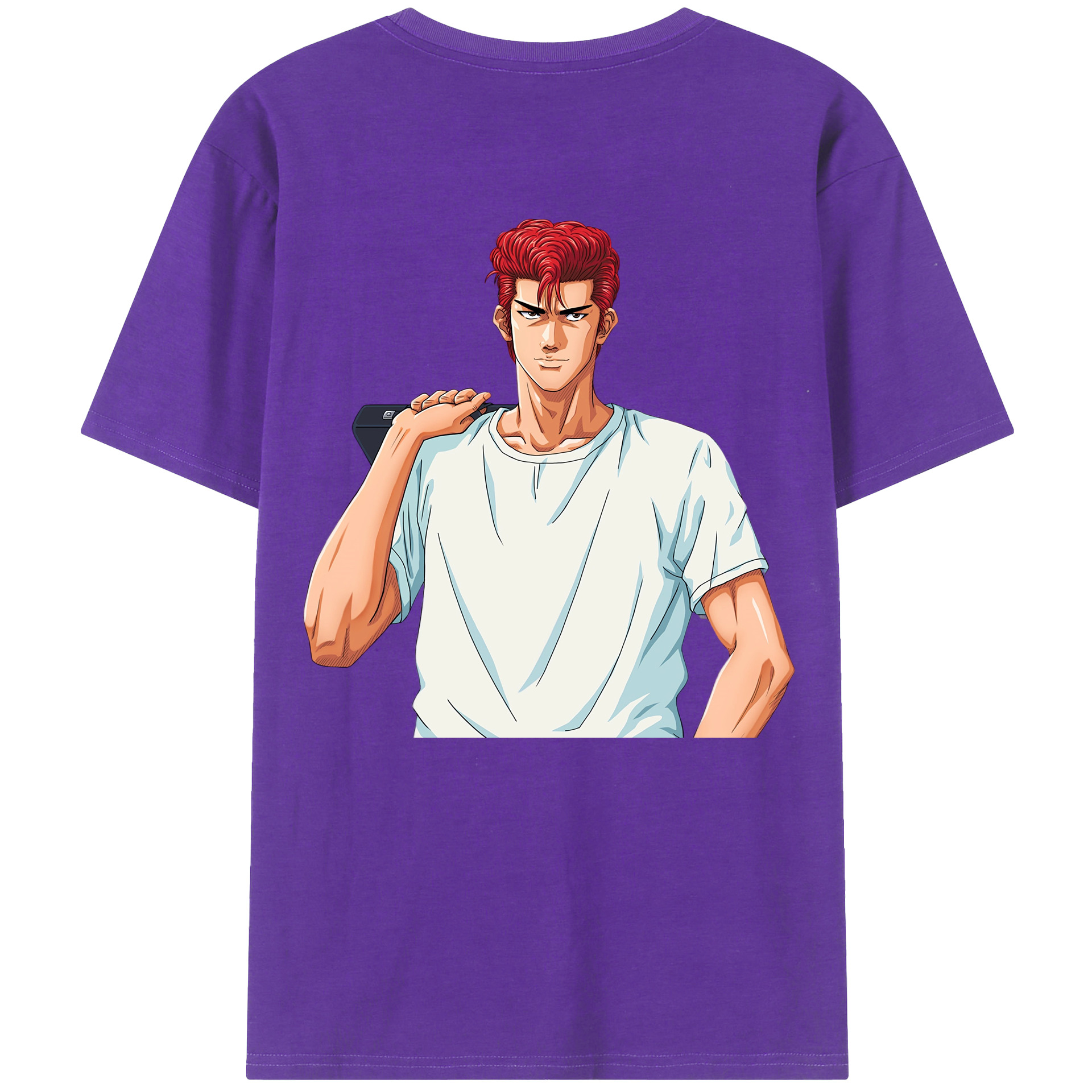 （画像用） SLAM DUNK／スラムダンク 綿100％ メンズ半袖Tシャツ（バックプリント） 通気性