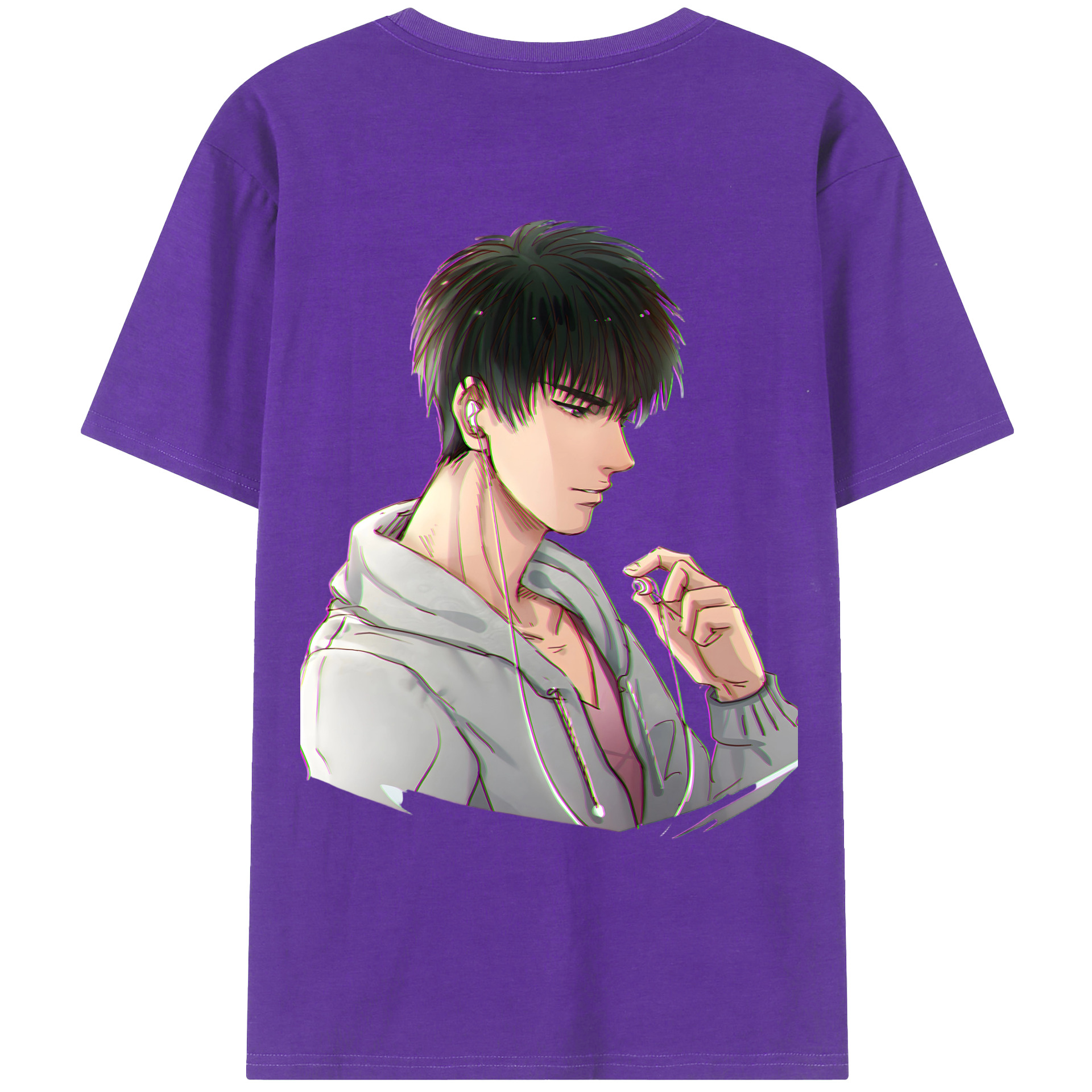 （画像用） SLAM DUNK／スラムダンク 綿100％ メンズ半袖Tシャツ（バックプリント） 通気性