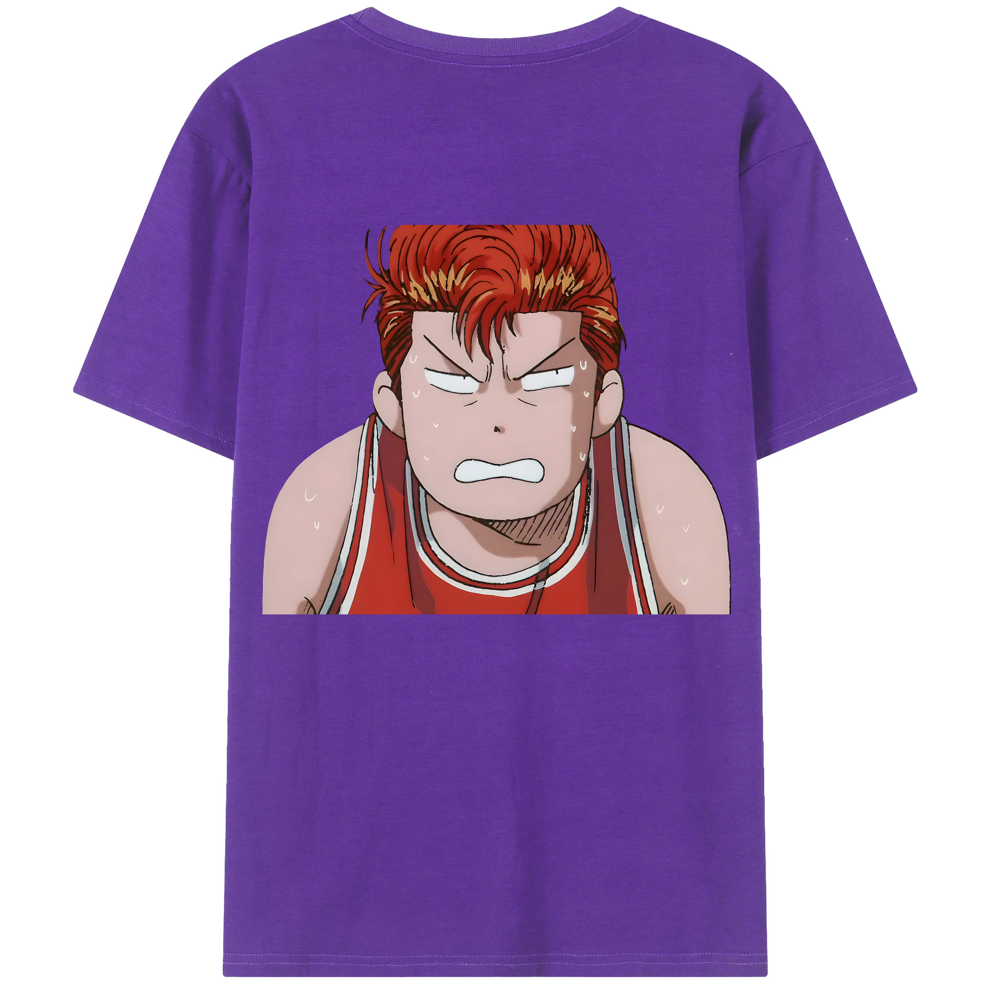 （画像用） SLAM DUNK／スラムダンク 綿100％ メンズ半袖Tシャツ（バックプリント） 通気性