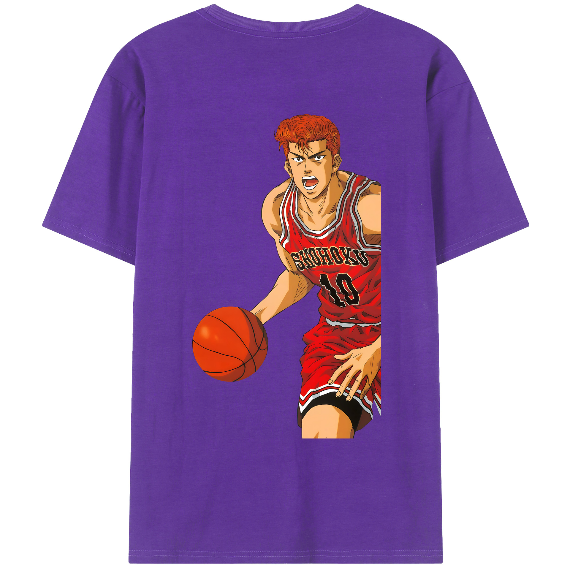 （画像用） SLAM DUNK／スラムダンク 綿100％ メンズ半袖Tシャツ（バックプリント） 通気性