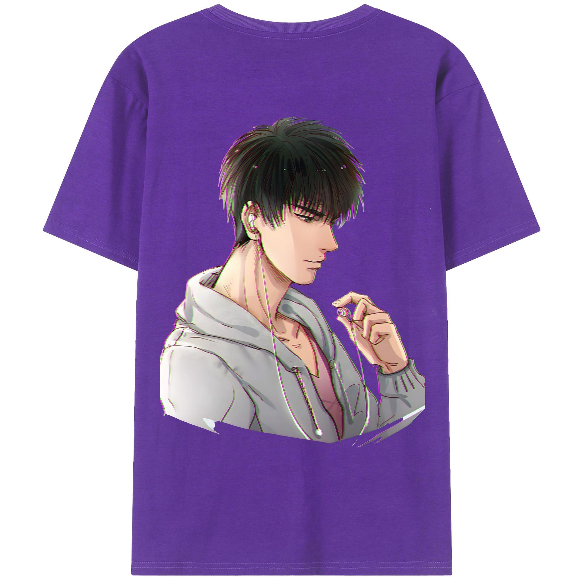 （画像用） SLAM DUNK／スラムダンク 綿100％ メンズ半袖Tシャツ（バックプリント） 通気性