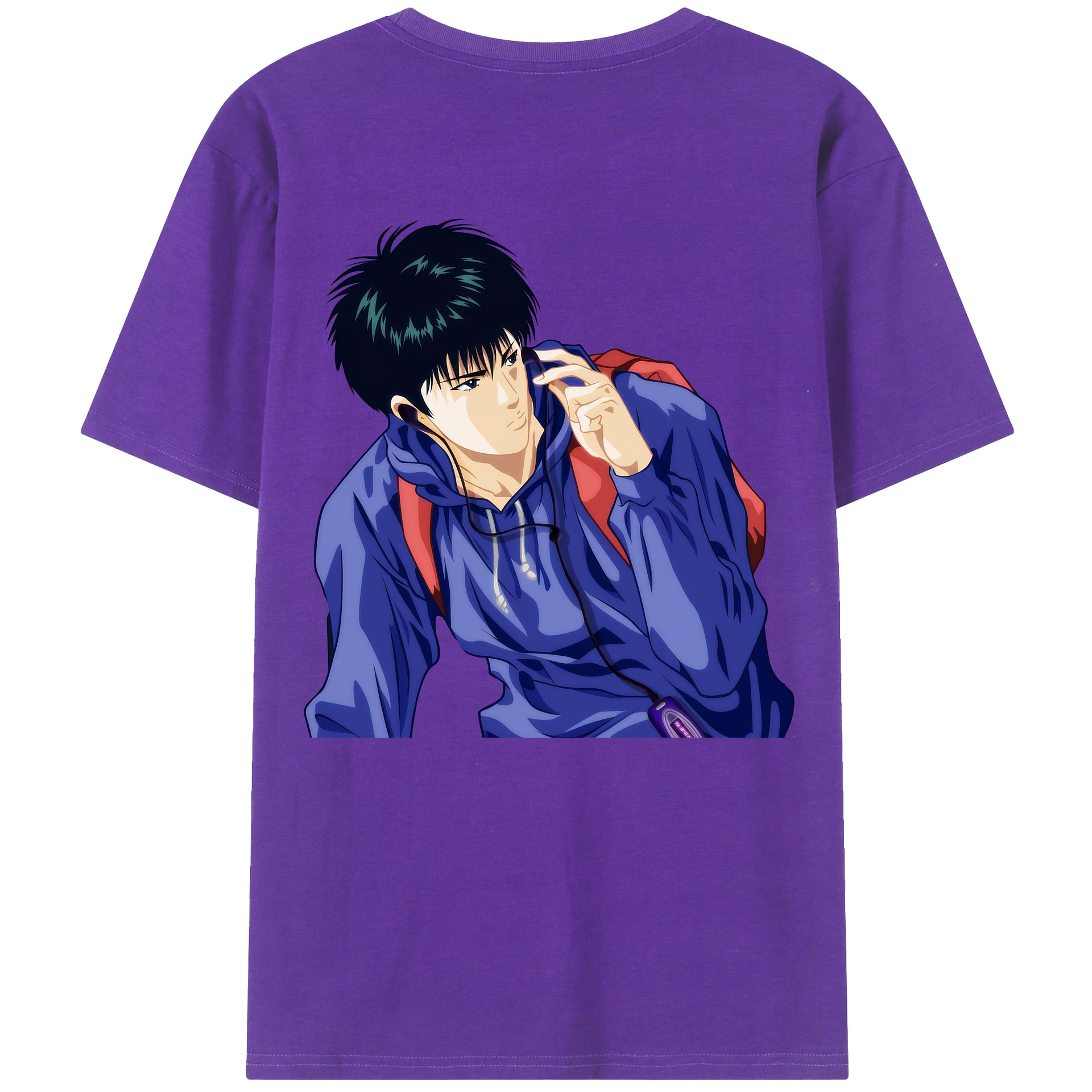 （画像用） SLAM DUNK／スラムダンク 綿100％ メンズ半袖Tシャツ（バックプリント） 通気性