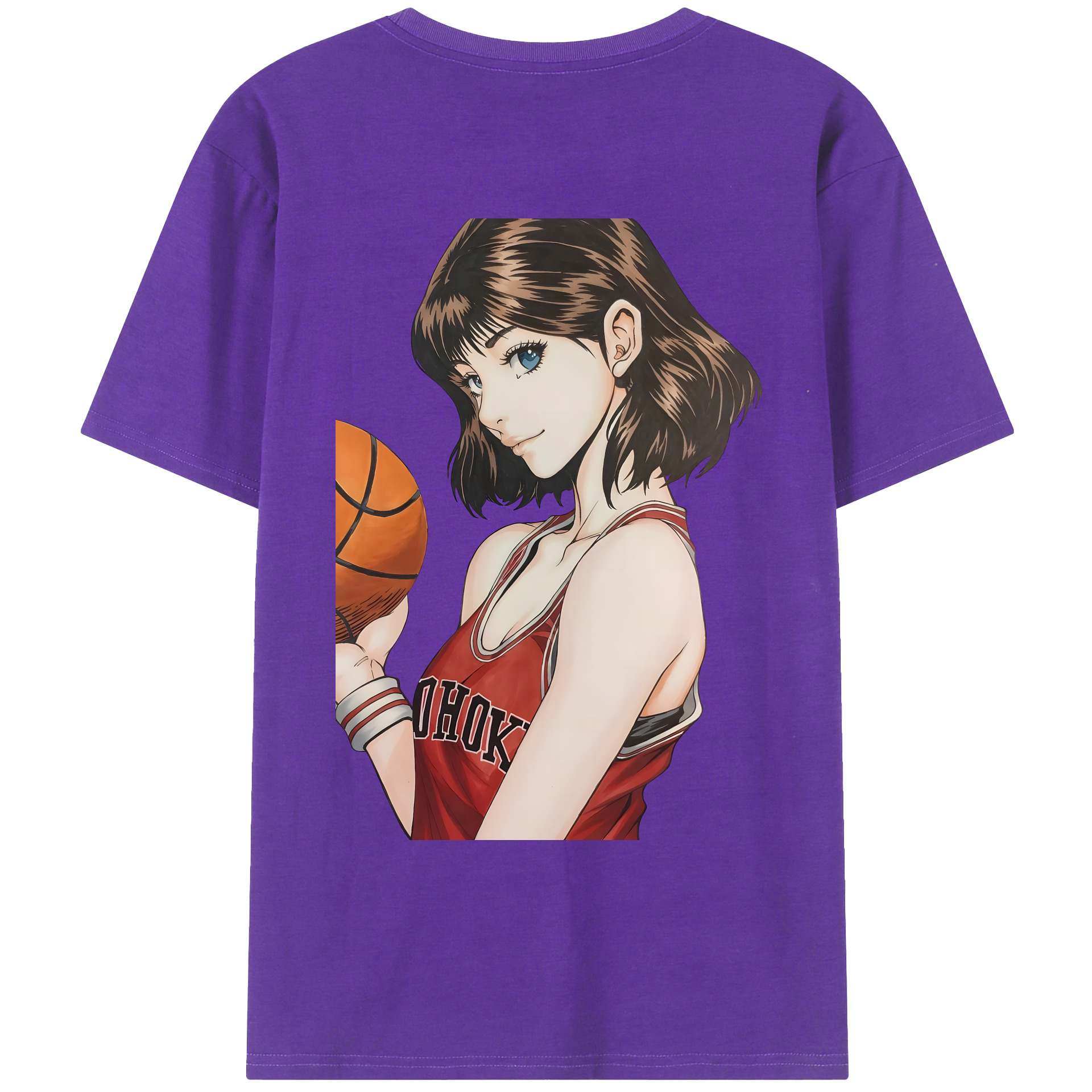 （画像用） SLAM DUNK／スラムダンク 綿100％ メンズ半袖Tシャツ（バックプリント） 通気性