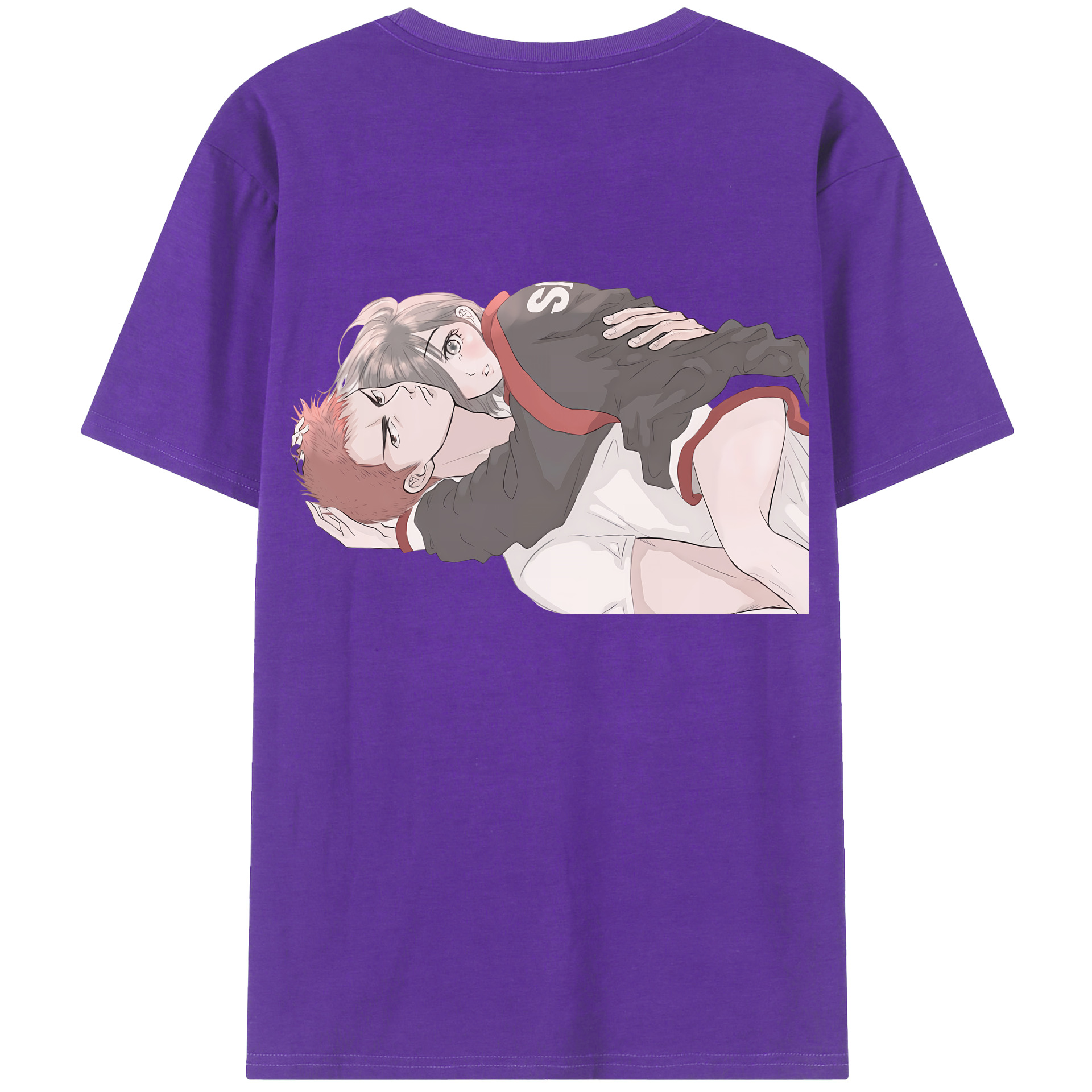 （画像用） SLAM DUNK／スラムダンク 綿100％ メンズ半袖Tシャツ（バックプリント） 通気性