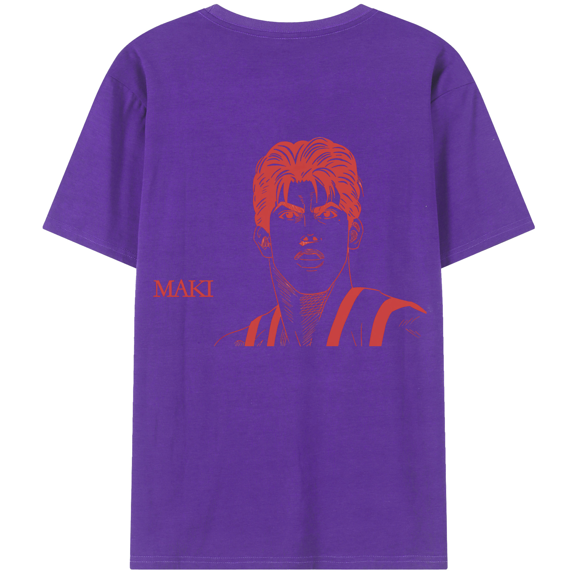 （画像用） SLAM DUNK／スラムダンク 綿100％ メンズ半袖Tシャツ（バックプリント） 通気性
