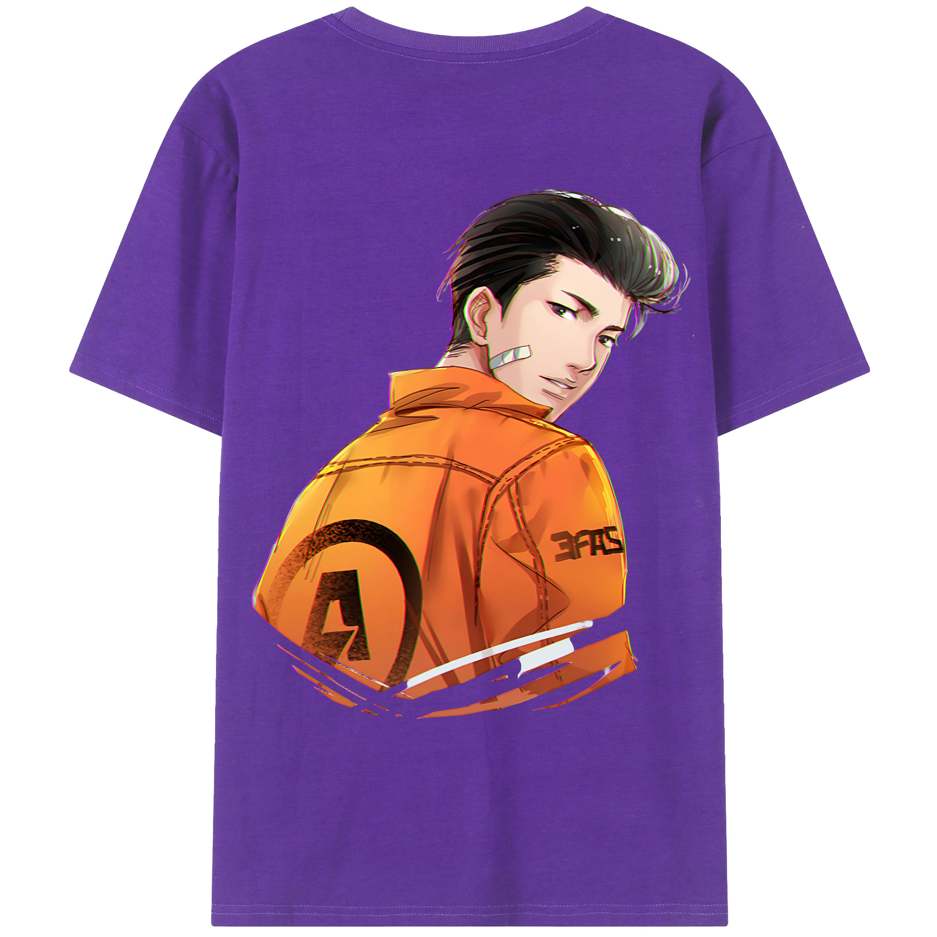 （画像用） SLAM DUNK／スラムダンク 綿100％ メンズ半袖Tシャツ（バックプリント） 通気性