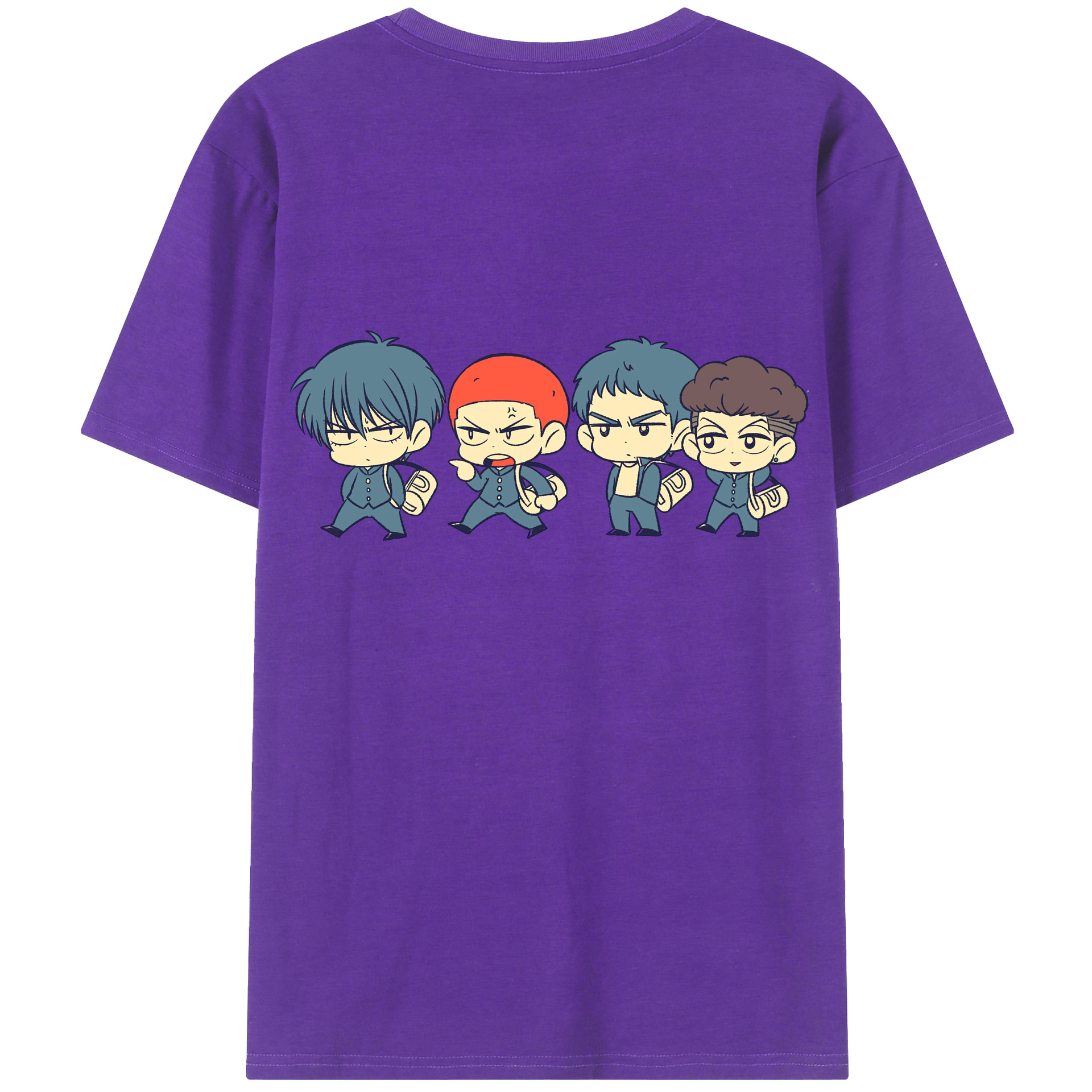 （画像用） SLAM DUNK／スラムダンク 綿100％ メンズ半袖Tシャツ（バックプリント） 通気性