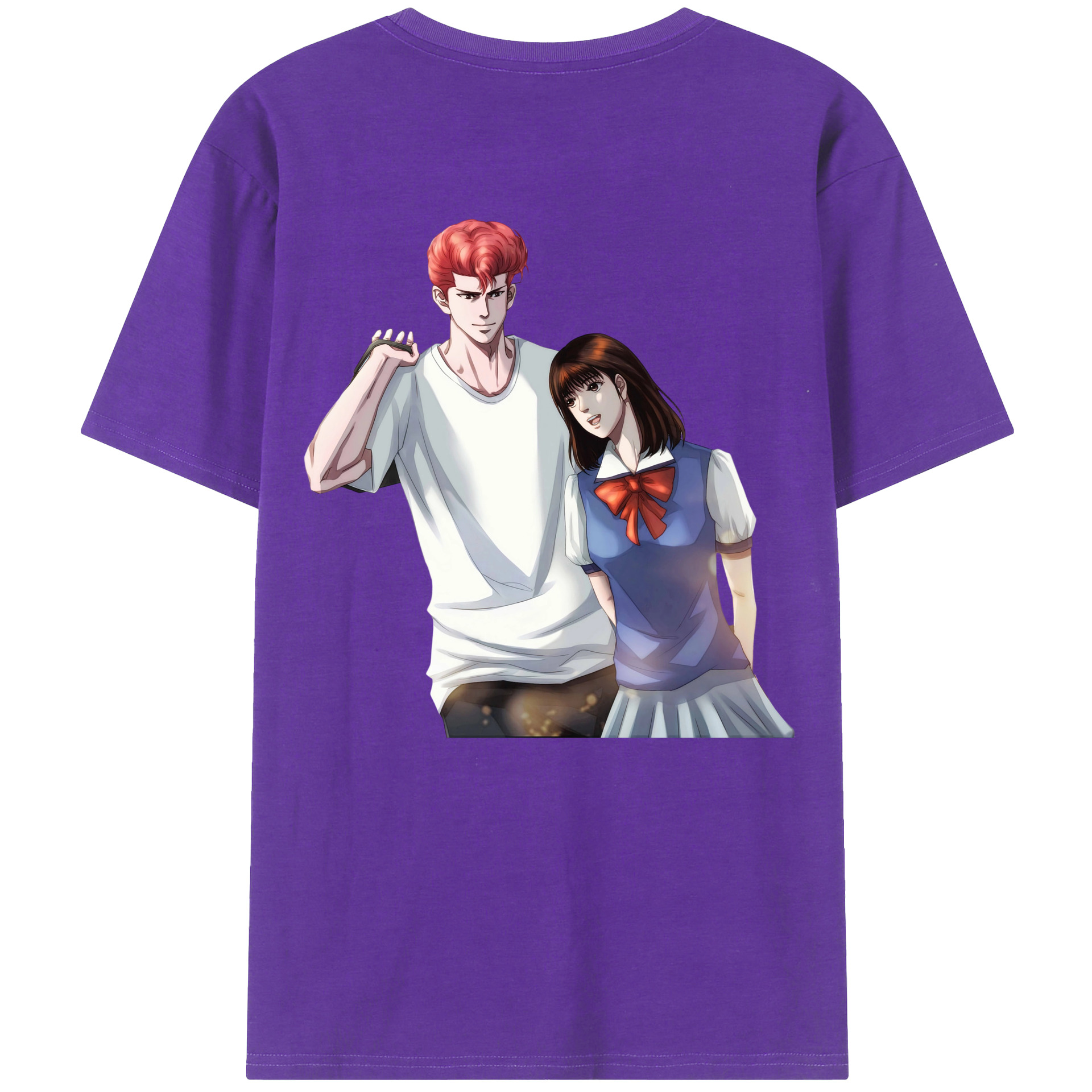 （画像用） SLAM DUNK／スラムダンク 綿100％ メンズ半袖Tシャツ（バックプリント） 通気性