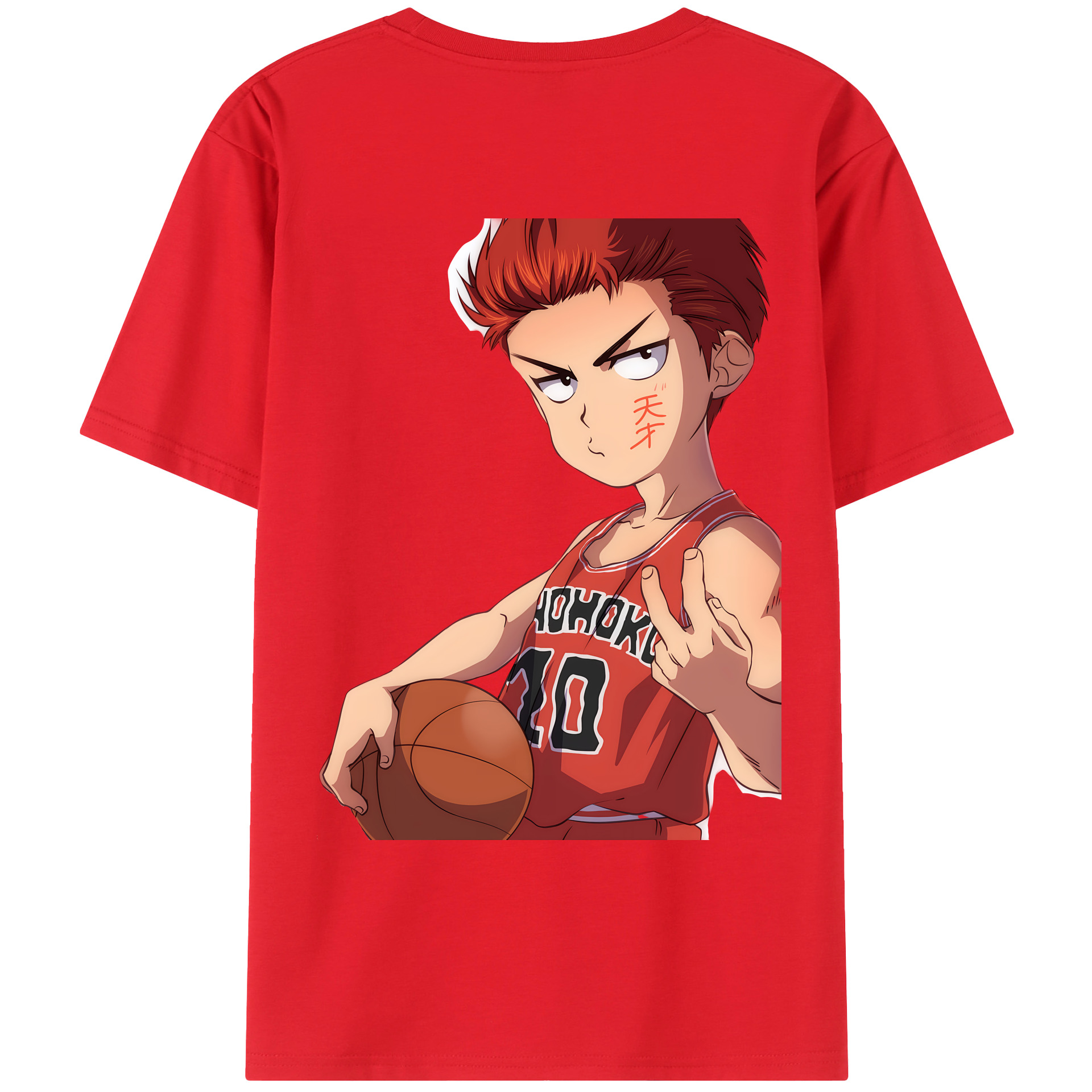 （画像用） SLAM DUNK／スラムダンク 綿100％ メンズ半袖Tシャツ（バックプリント） 通気性