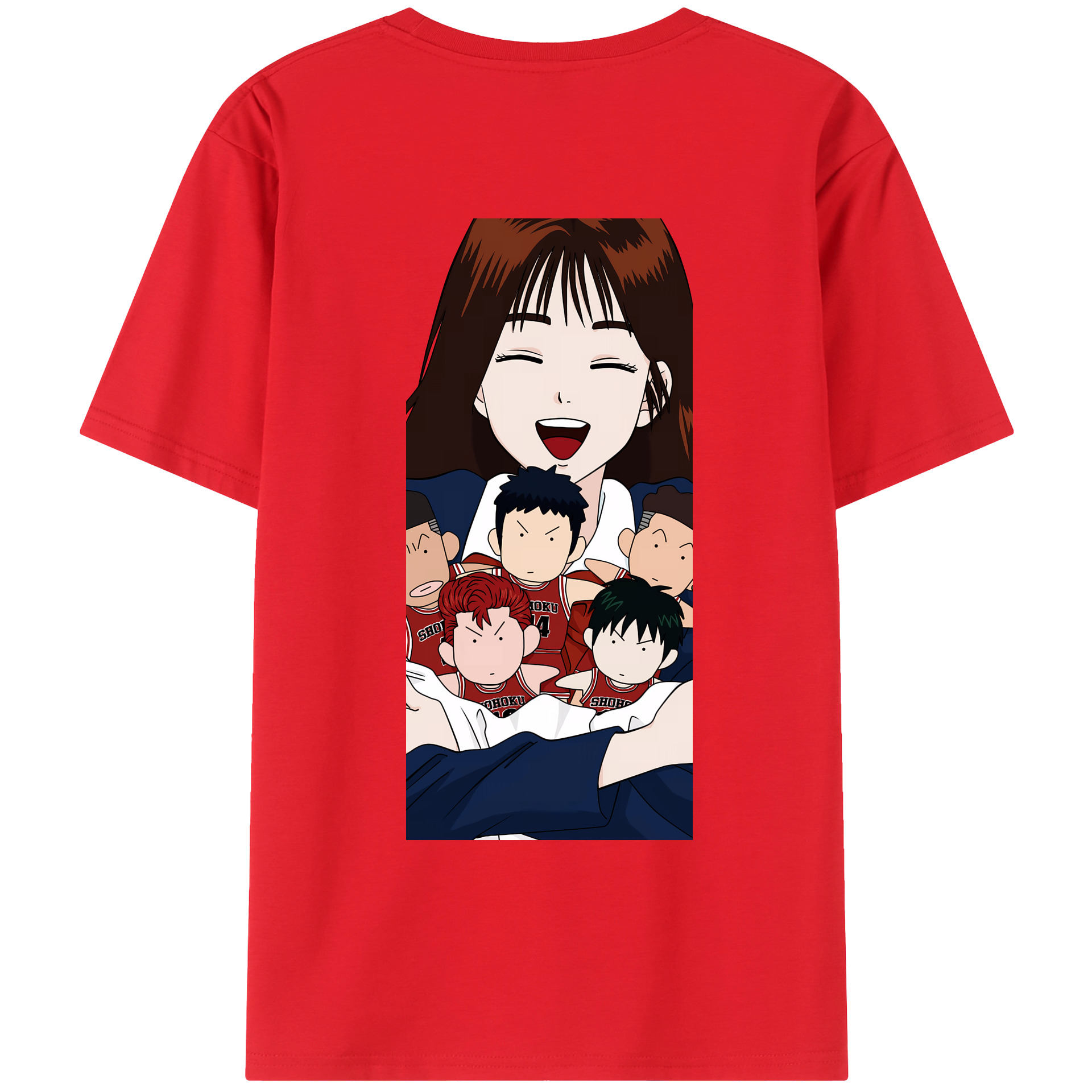 （画像用） SLAM DUNK／スラムダンク 綿100％ メンズ半袖Tシャツ（バックプリント） 通気性