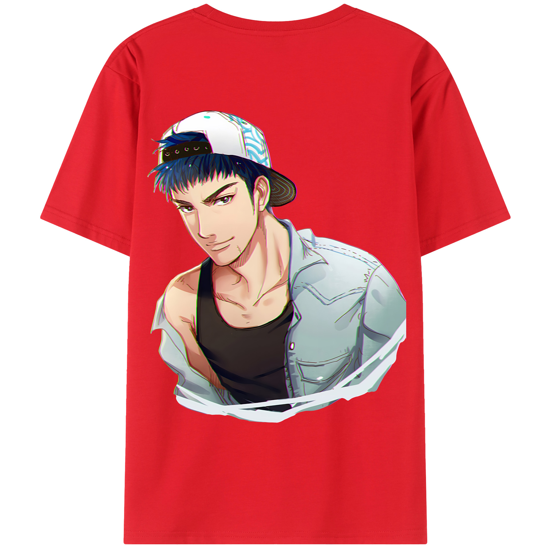 （画像用） SLAM DUNK／スラムダンク 綿100％ メンズ半袖Tシャツ（バックプリント） 通気性