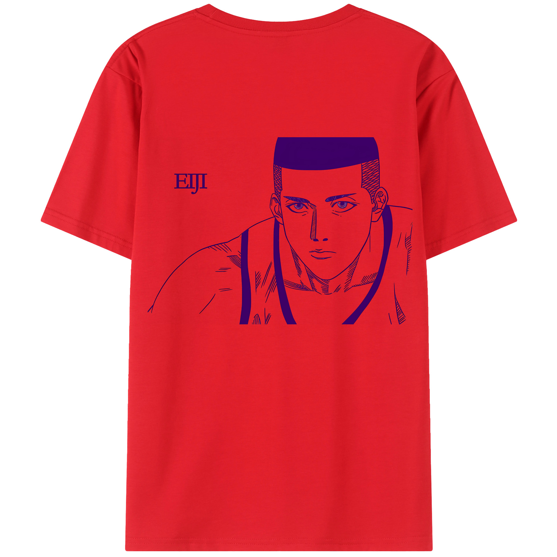 （画像用） SLAM DUNK／スラムダンク 綿100％ メンズ半袖Tシャツ（バックプリント） 通気性