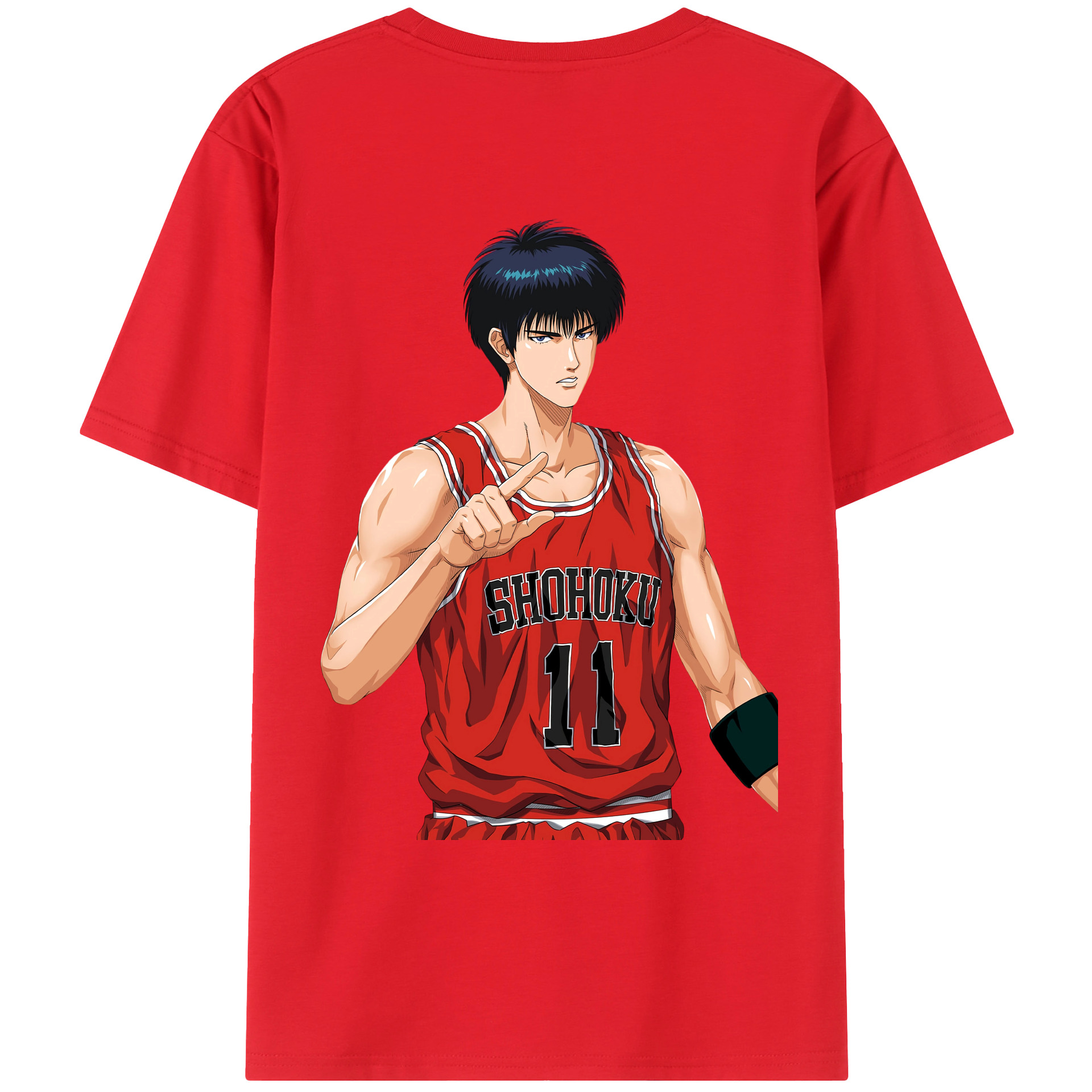 （画像用） SLAM DUNK／スラムダンク 綿100％ メンズ半袖Tシャツ（バックプリント） 通気性