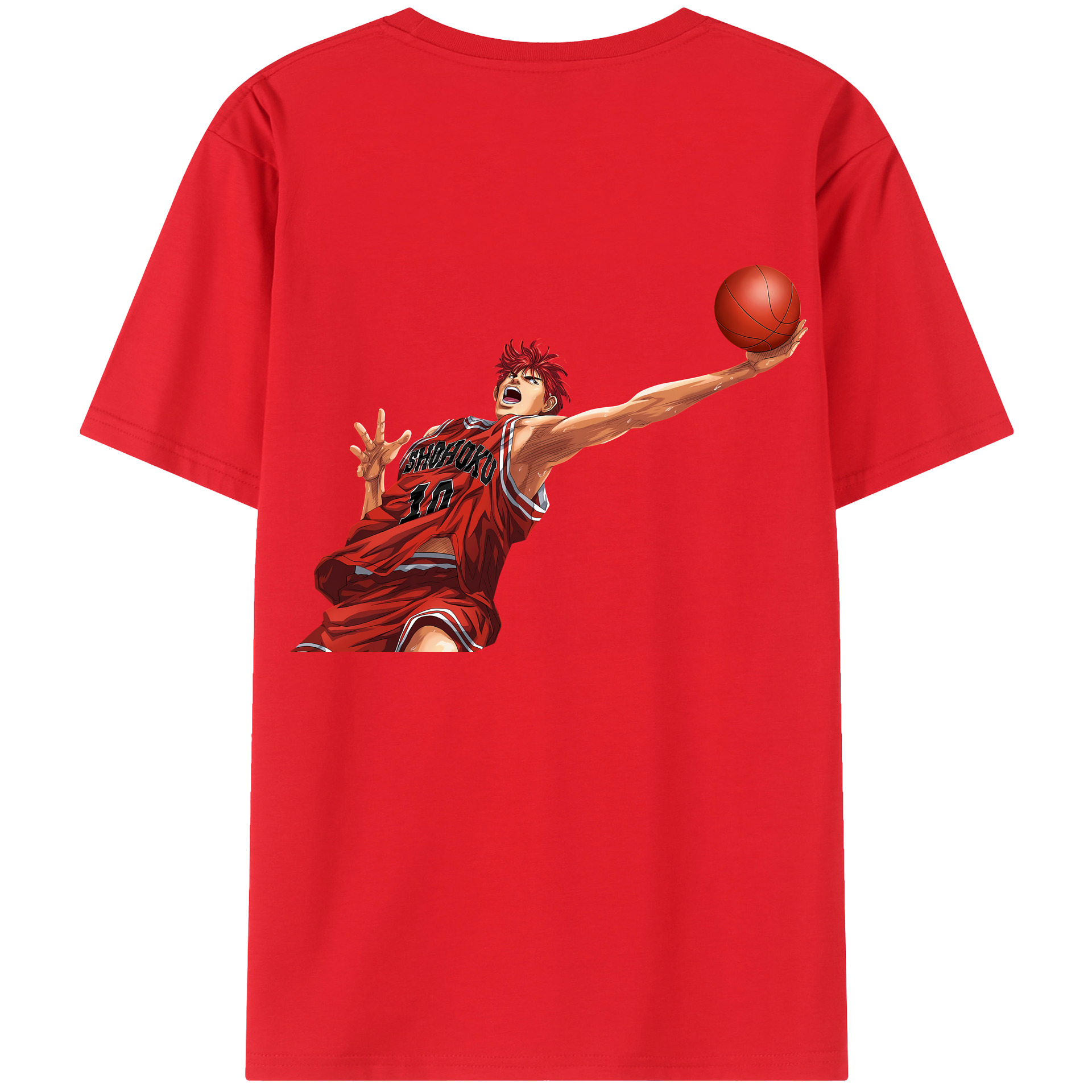 （画像用） SLAM DUNK／スラムダンク 綿100％ メンズ半袖Tシャツ（バックプリント） 通気性