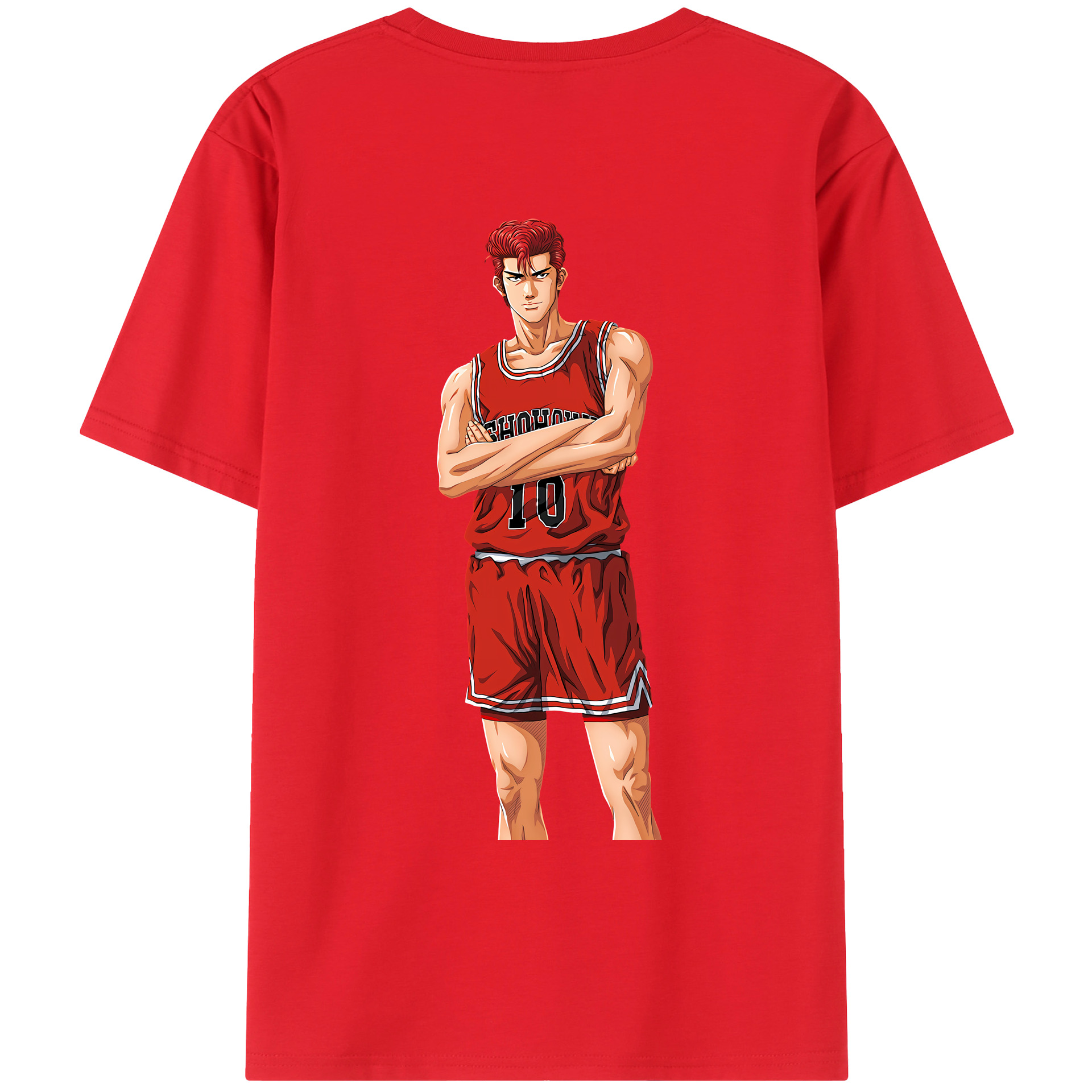 （画像用） SLAM DUNK／スラムダンク 綿100％ メンズ半袖Tシャツ（バックプリント） 通気性
