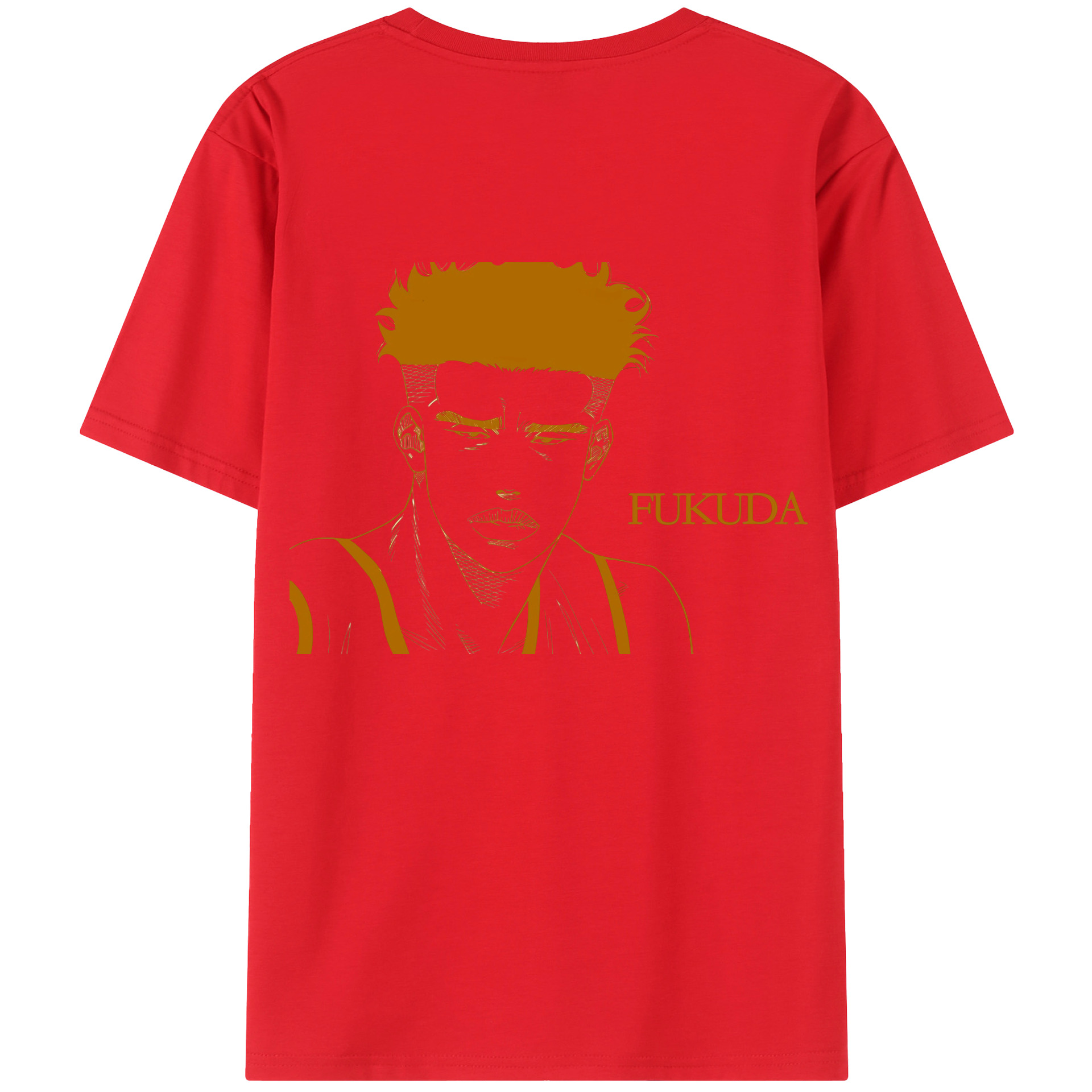 （画像用） SLAM DUNK／スラムダンク 綿100％ メンズ半袖Tシャツ（バックプリント） 通気性
