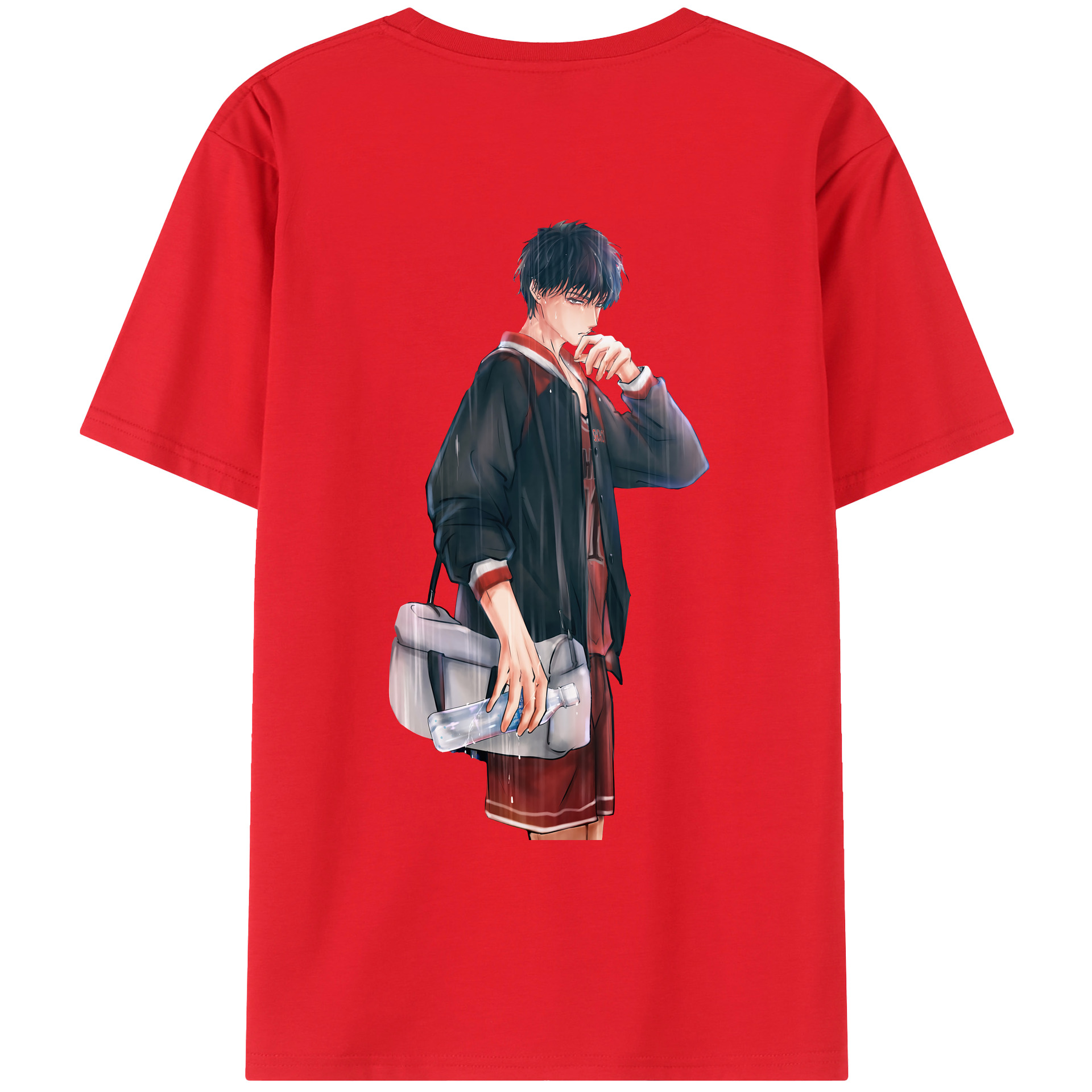 （画像用） SLAM DUNK／スラムダンク 綿100％ メンズ半袖Tシャツ（バックプリント） 通気性