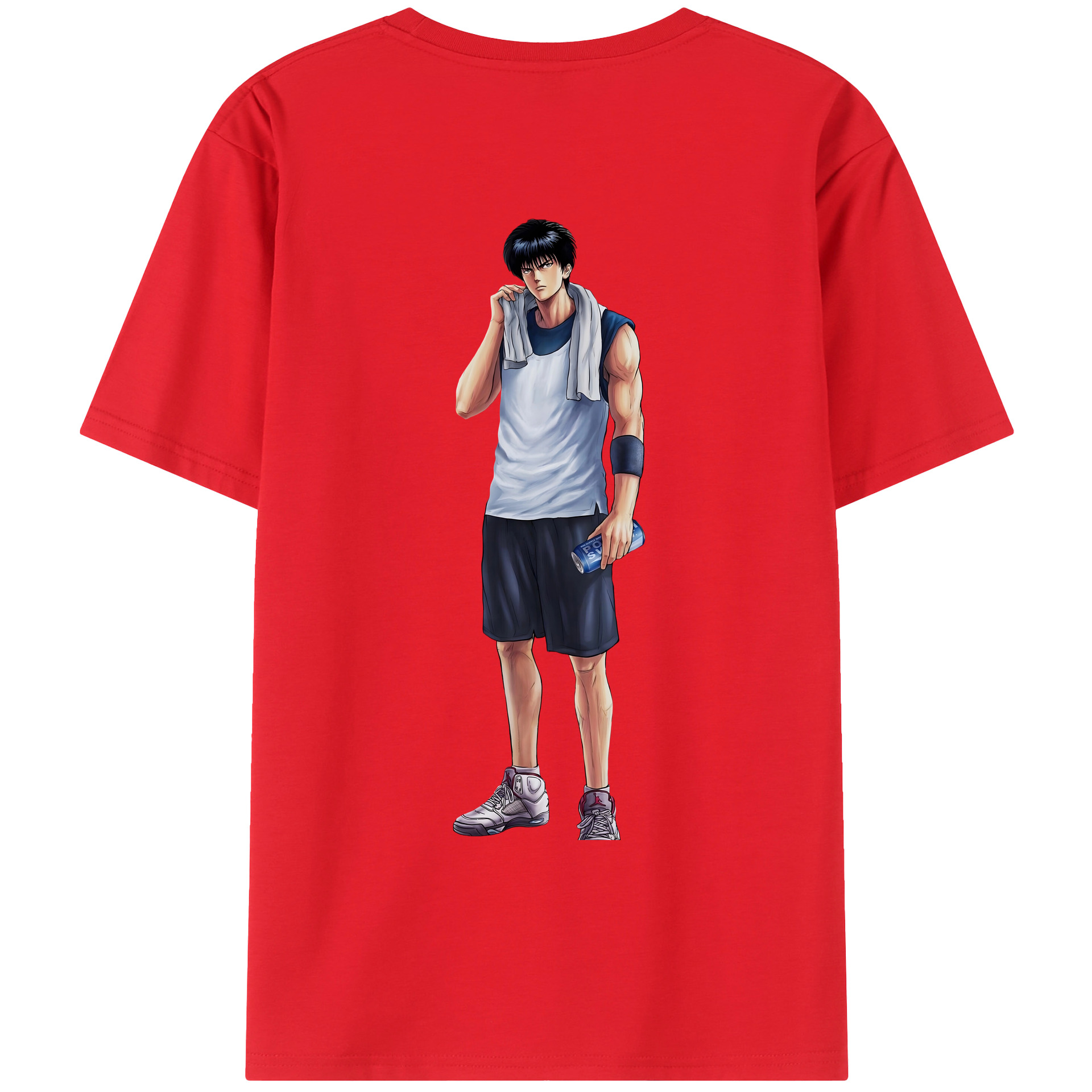 （画像用） SLAM DUNK／スラムダンク 綿100％ メンズ半袖Tシャツ（バックプリント） 通気性