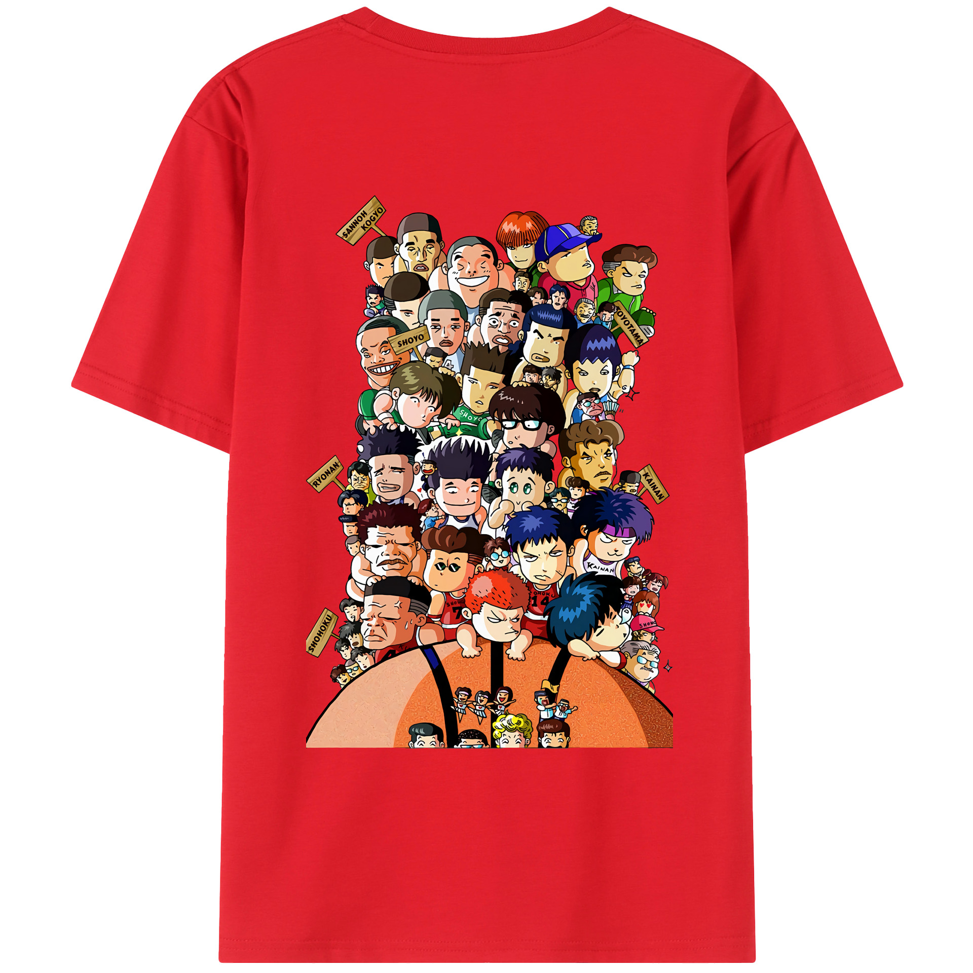 （画像用） SLAM DUNK／スラムダンク 綿100％ メンズ半袖Tシャツ（バックプリント） 通気性