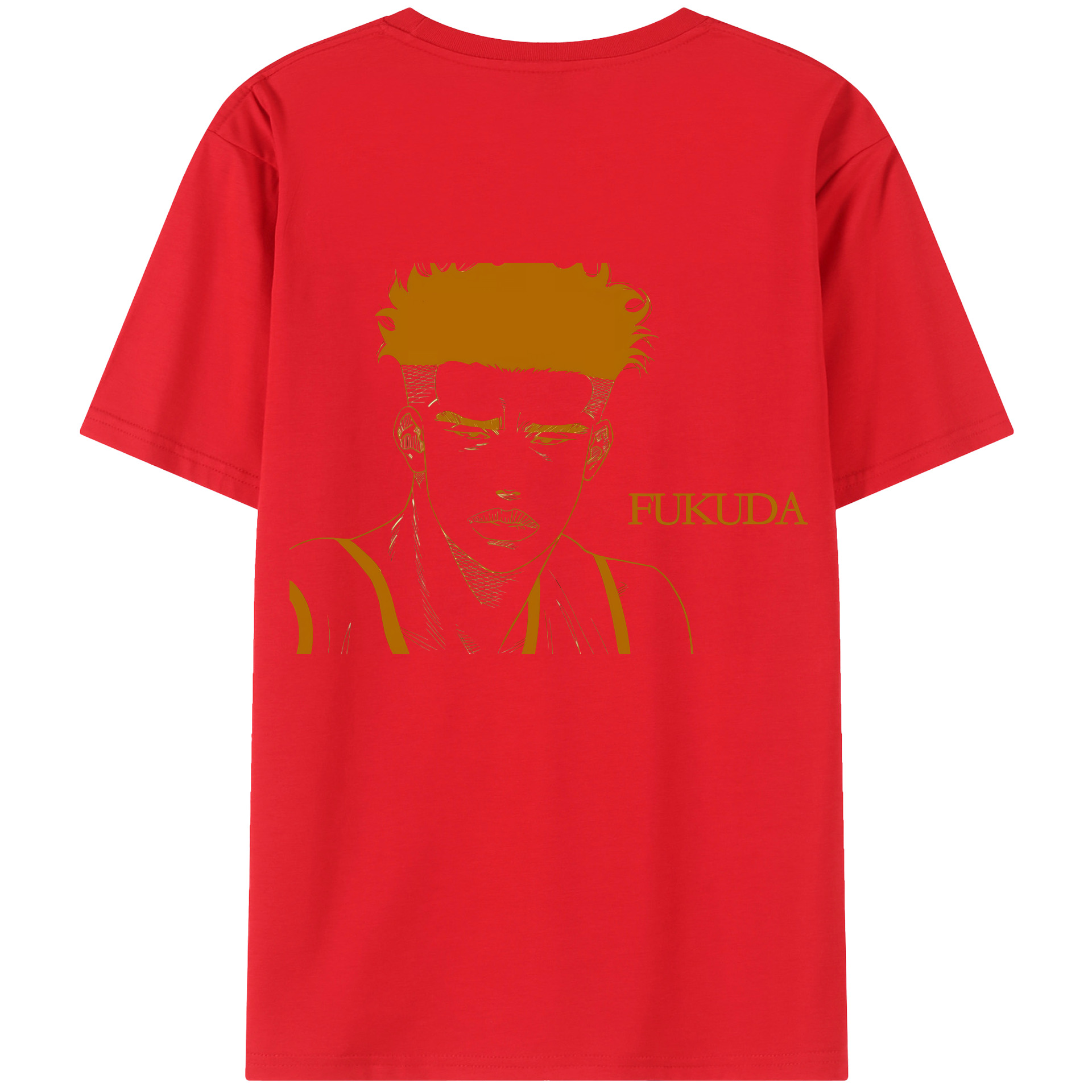（画像用） SLAM DUNK／スラムダンク 綿100％ メンズ半袖Tシャツ（バックプリント） 通気性