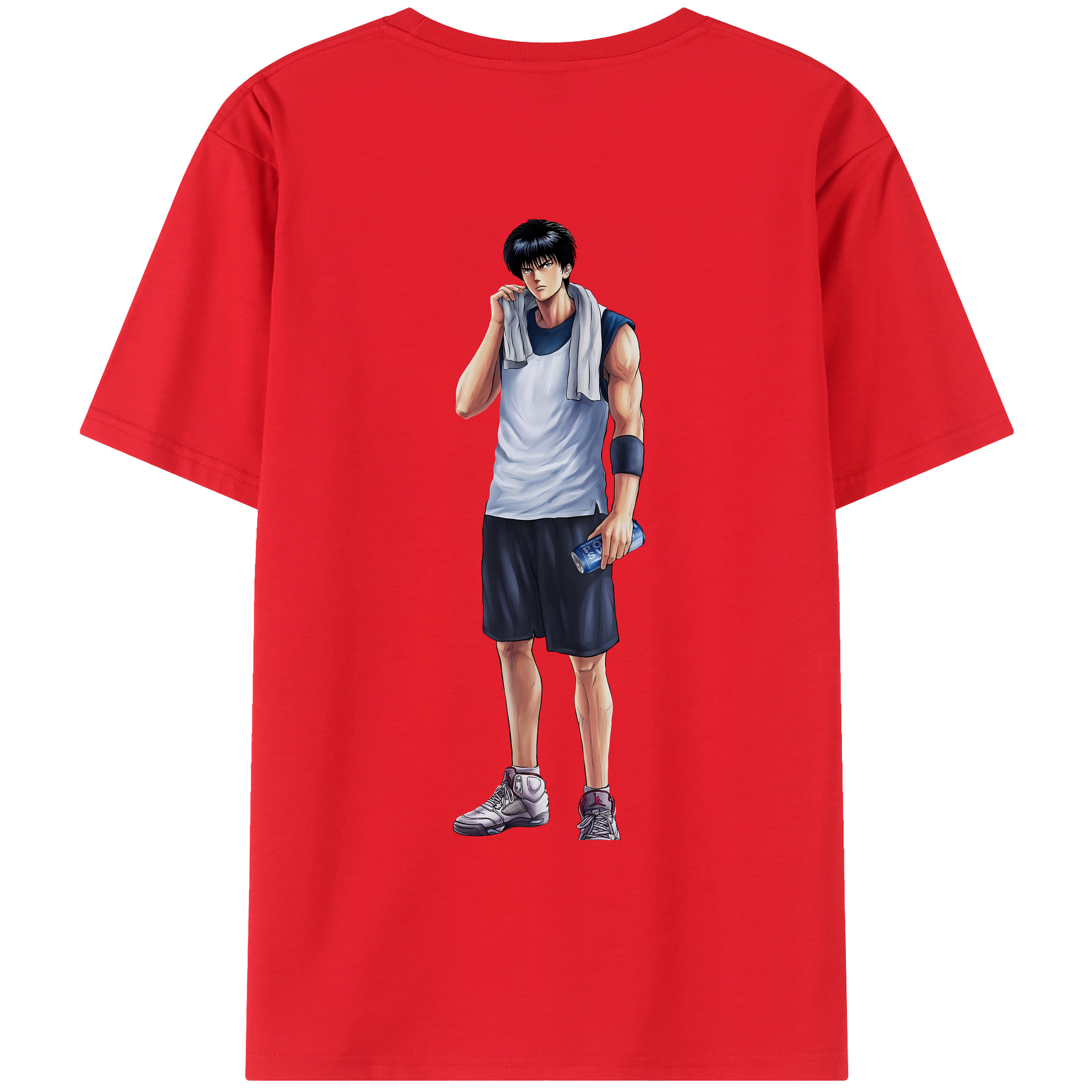 （画像用） SLAM DUNK／スラムダンク 綿100％ メンズ半袖Tシャツ（バックプリント） 通気性