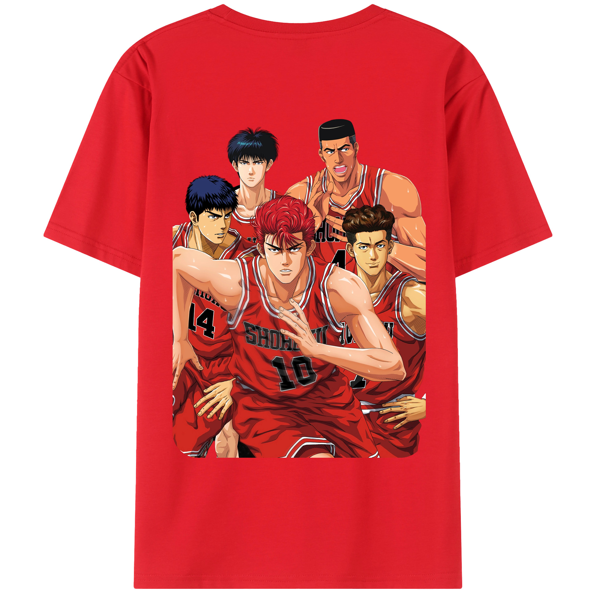 （画像用） SLAM DUNK／スラムダンク 綿100％ メンズ半袖Tシャツ（バックプリント） 通気性