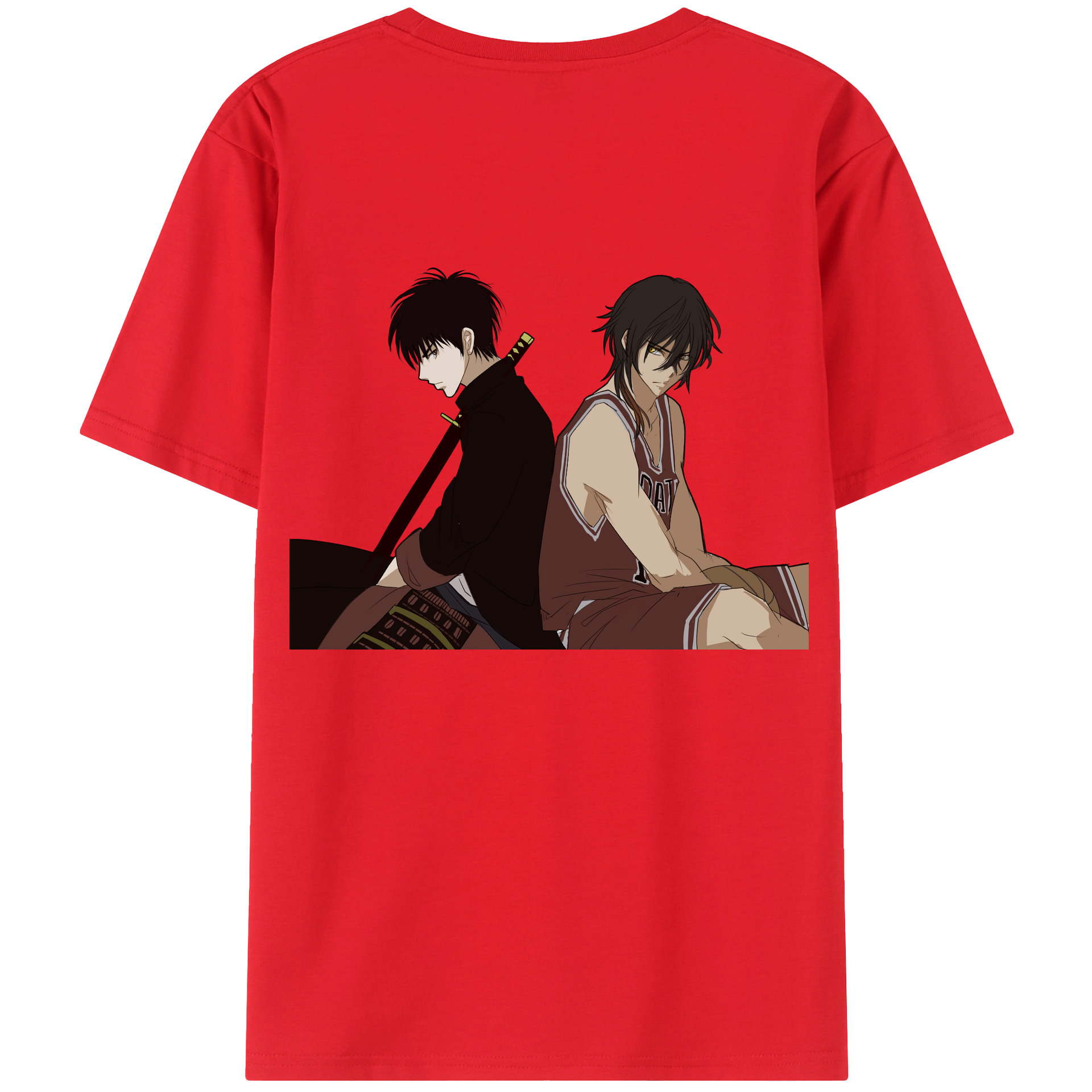 （画像用） SLAM DUNK／スラムダンク 綿100％ メンズ半袖Tシャツ（バックプリント） 通気性