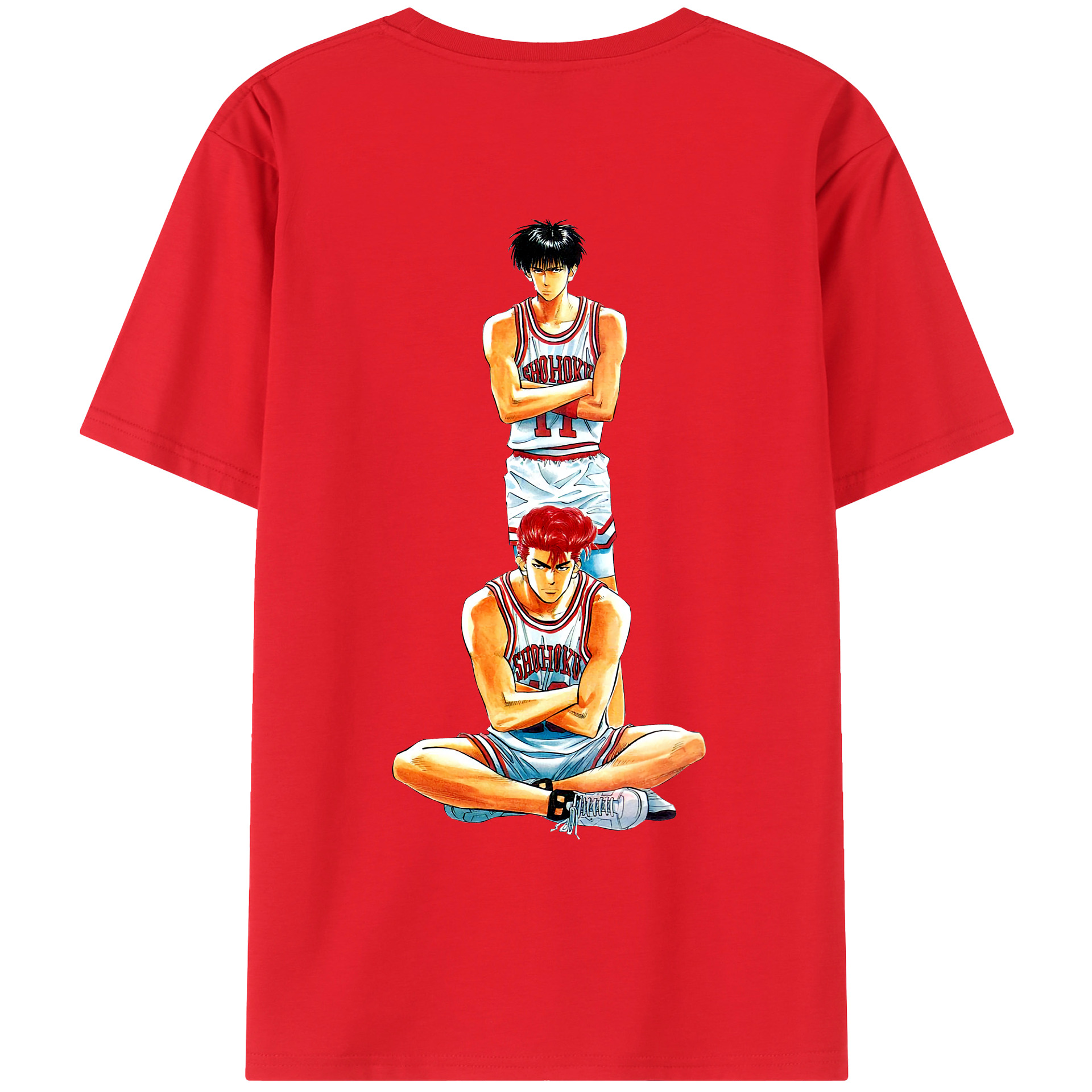 （画像用） SLAM DUNK／スラムダンク 綿100％ メンズ半袖Tシャツ（バックプリント） 通気性