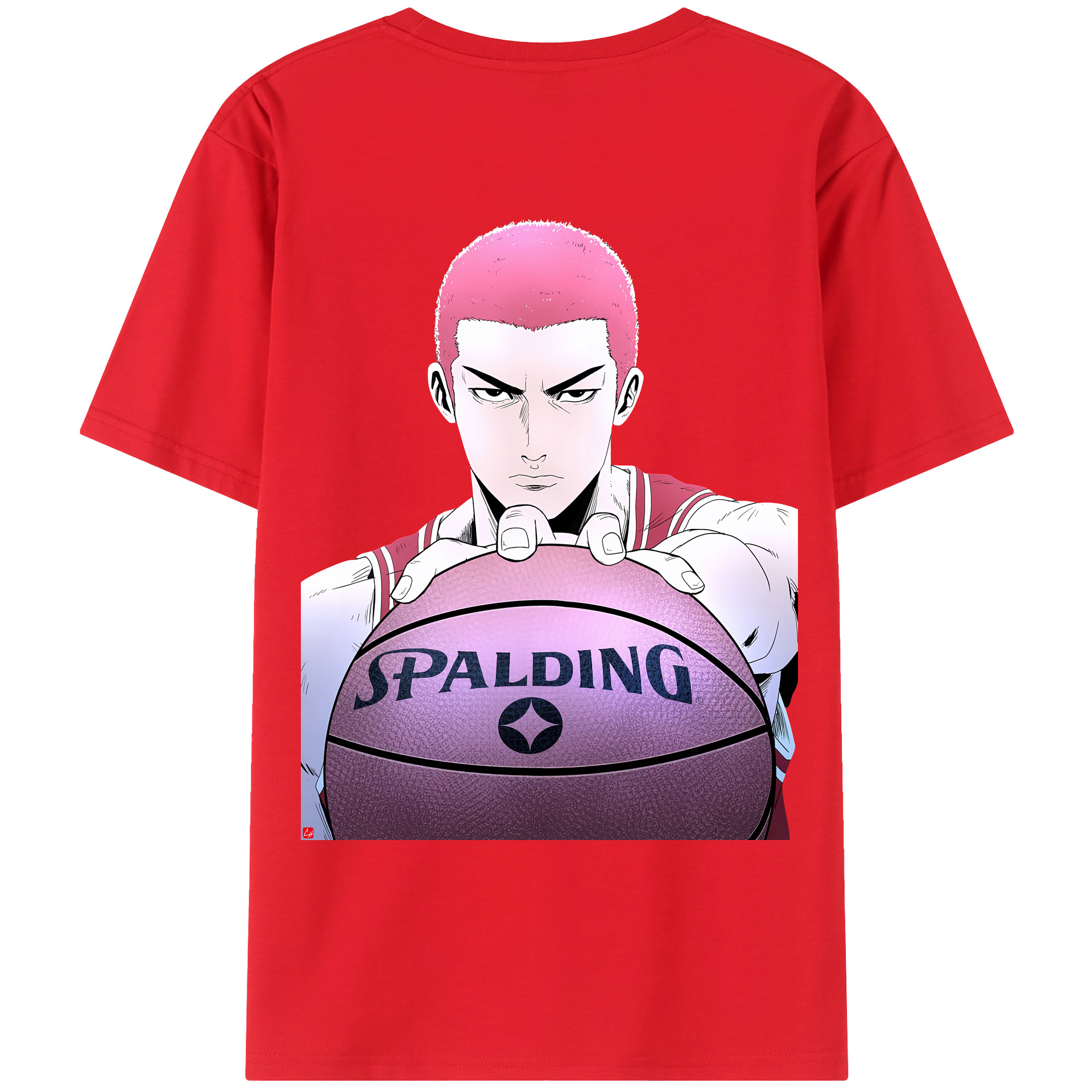 （画像用） SLAM DUNK／スラムダンク 綿100％ メンズ半袖Tシャツ（バックプリント） 通気性