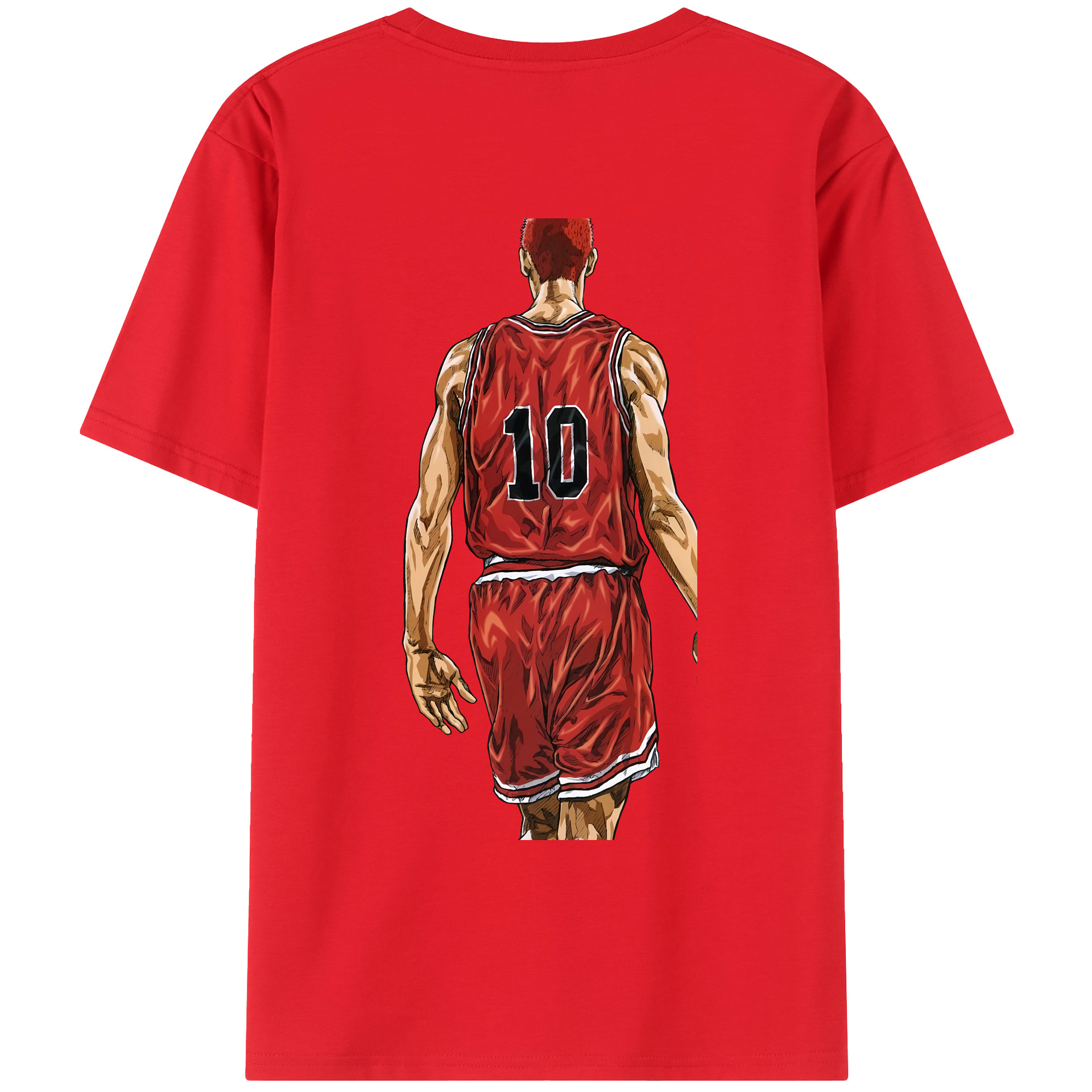 （画像用） SLAM DUNK／スラムダンク 綿100％ メンズ半袖Tシャツ（バックプリント） 通気性