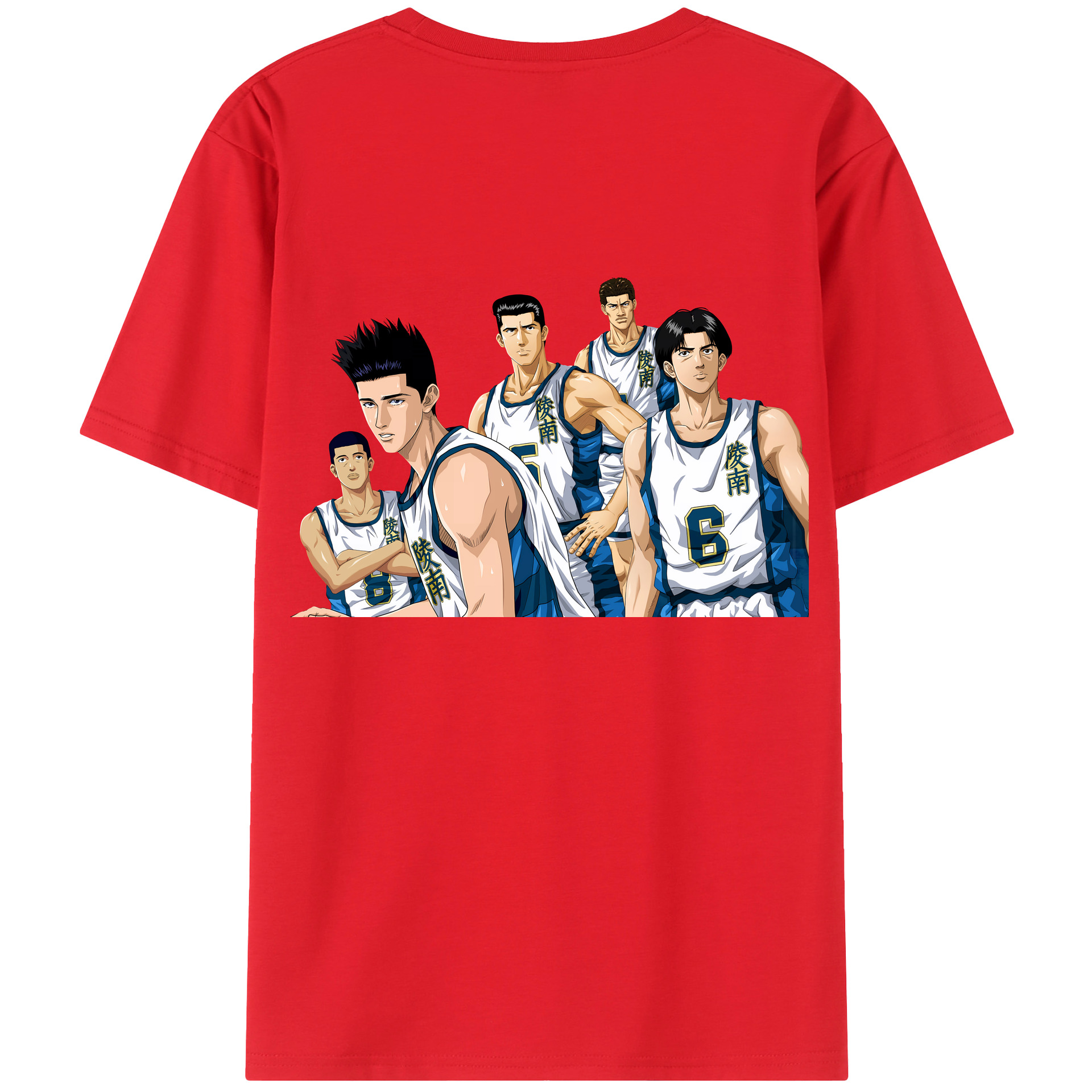 （画像用） SLAM DUNK／スラムダンク 綿100％ メンズ半袖Tシャツ（バックプリント） 通気性