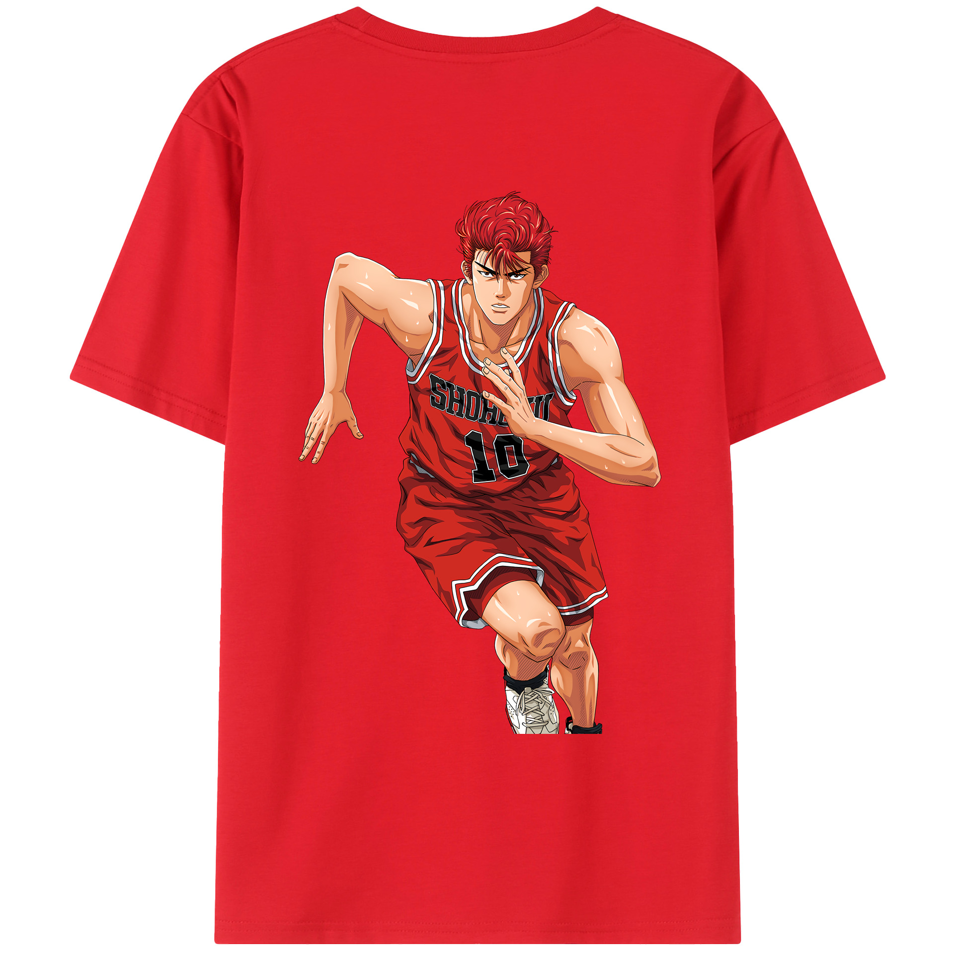 （画像用） SLAM DUNK／スラムダンク 綿100％ メンズ半袖Tシャツ（バックプリント） 通気性