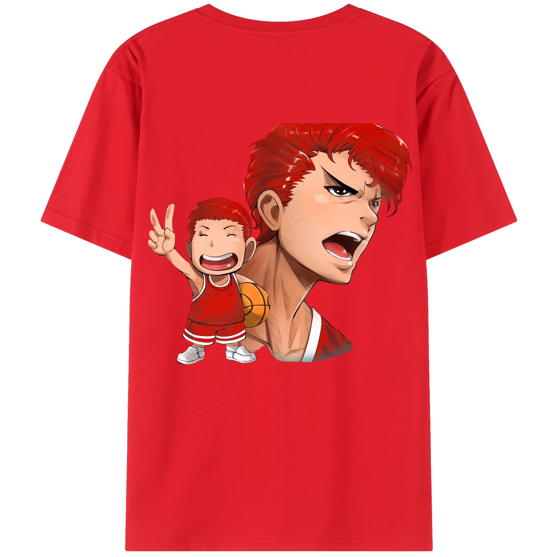 （画像用） SLAM DUNK／スラムダンク 綿100％ メンズ半袖Tシャツ（バックプリント） 通気性